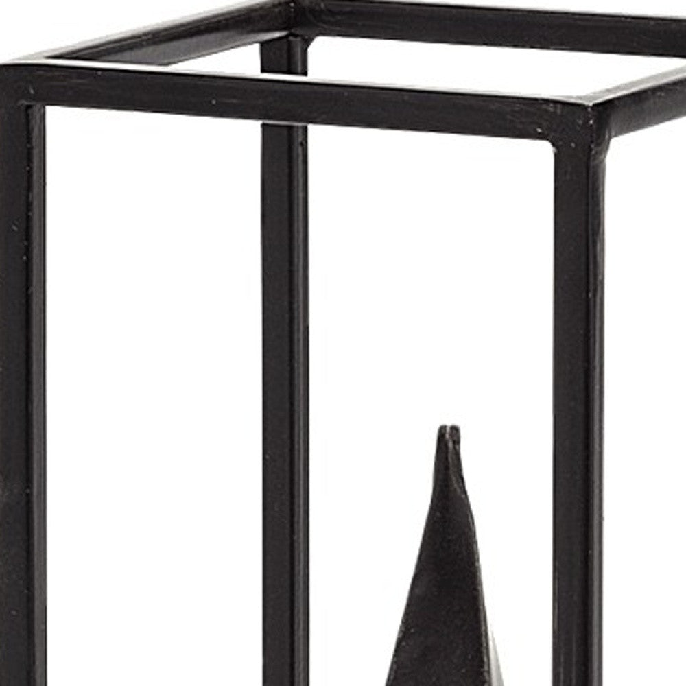 13" Black Metal Tabletop Sculpture - GreatEagleInc