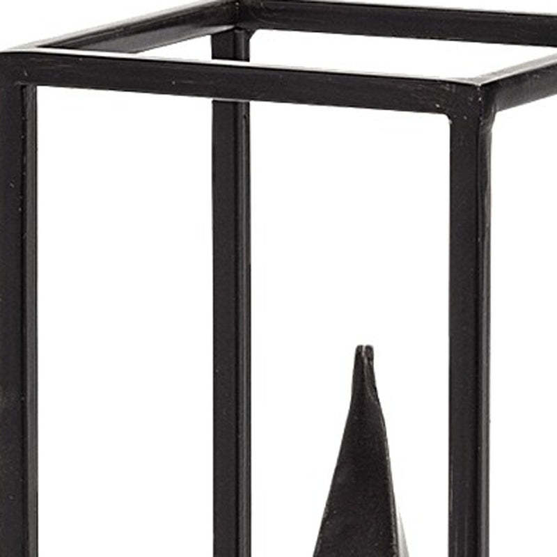 13" Black Metal Tabletop Sculpture - GreatEagleInc