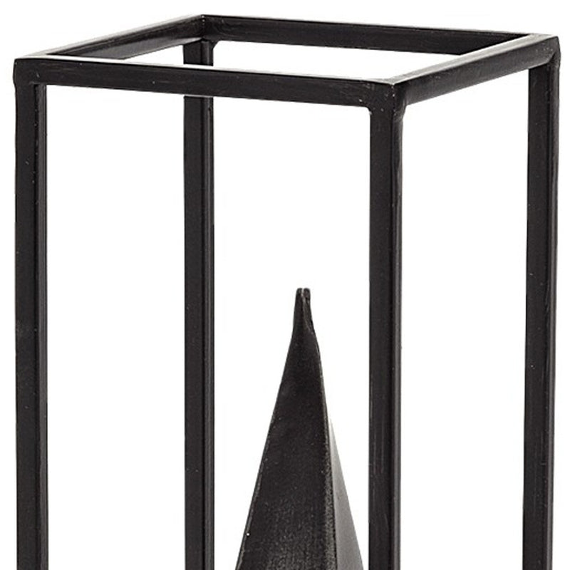 13" Black Metal Tabletop Sculpture - GreatEagleInc