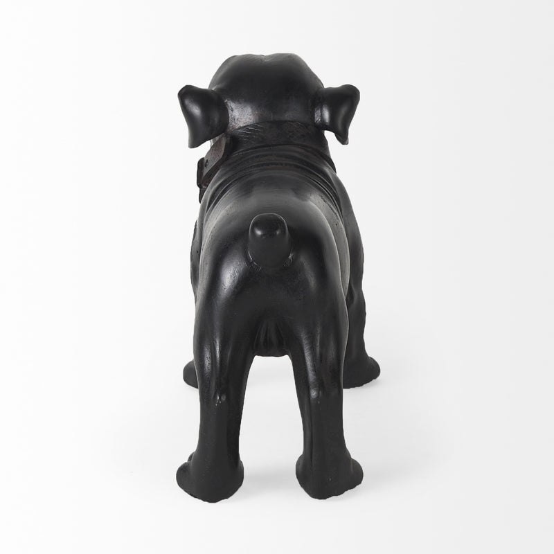 8" Black Polyresin Dog Tabletop Sculpture - GreatEagleInc