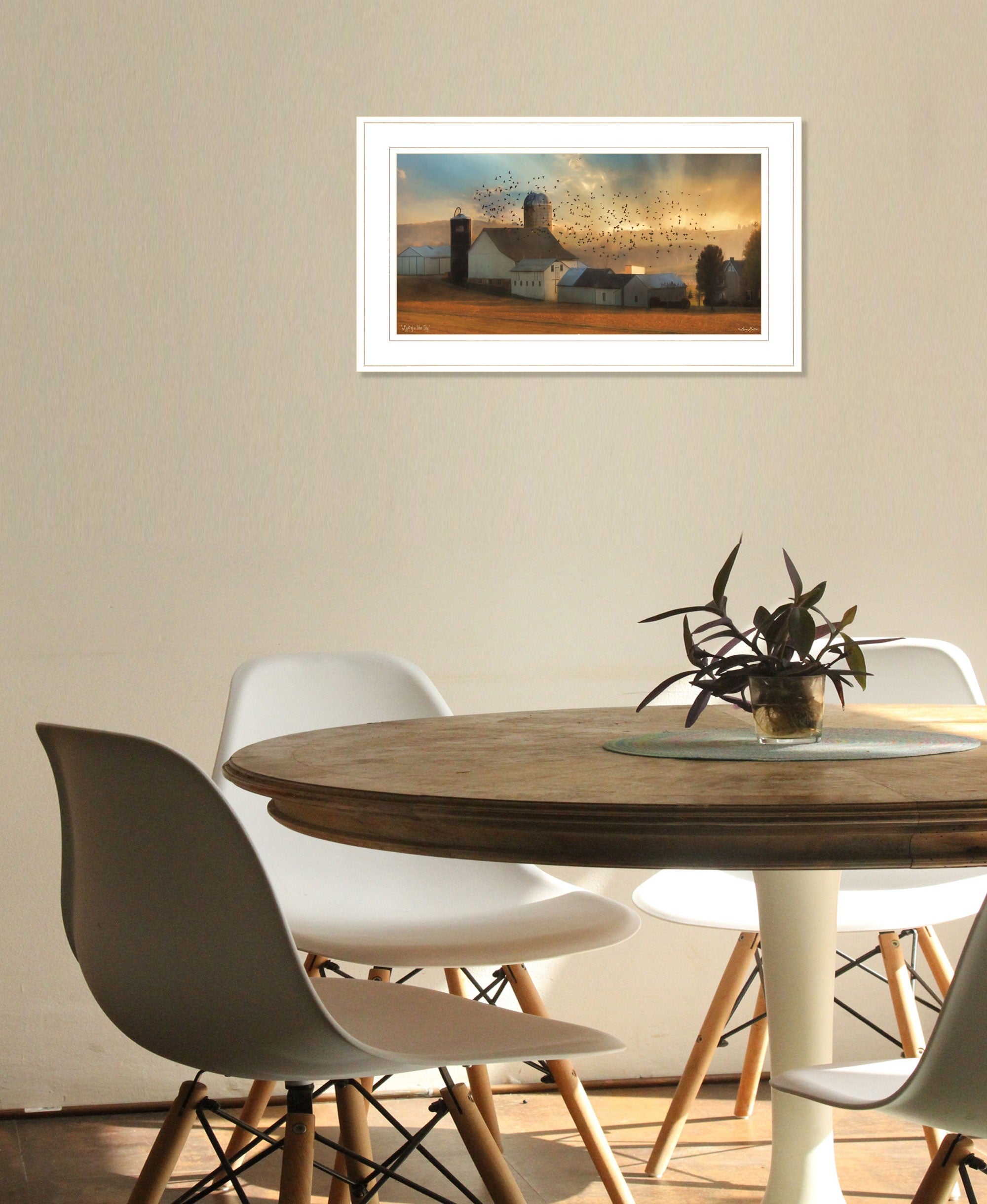 Light of a New Day 2 White Framed Print Wall Art - GreatEagleInc