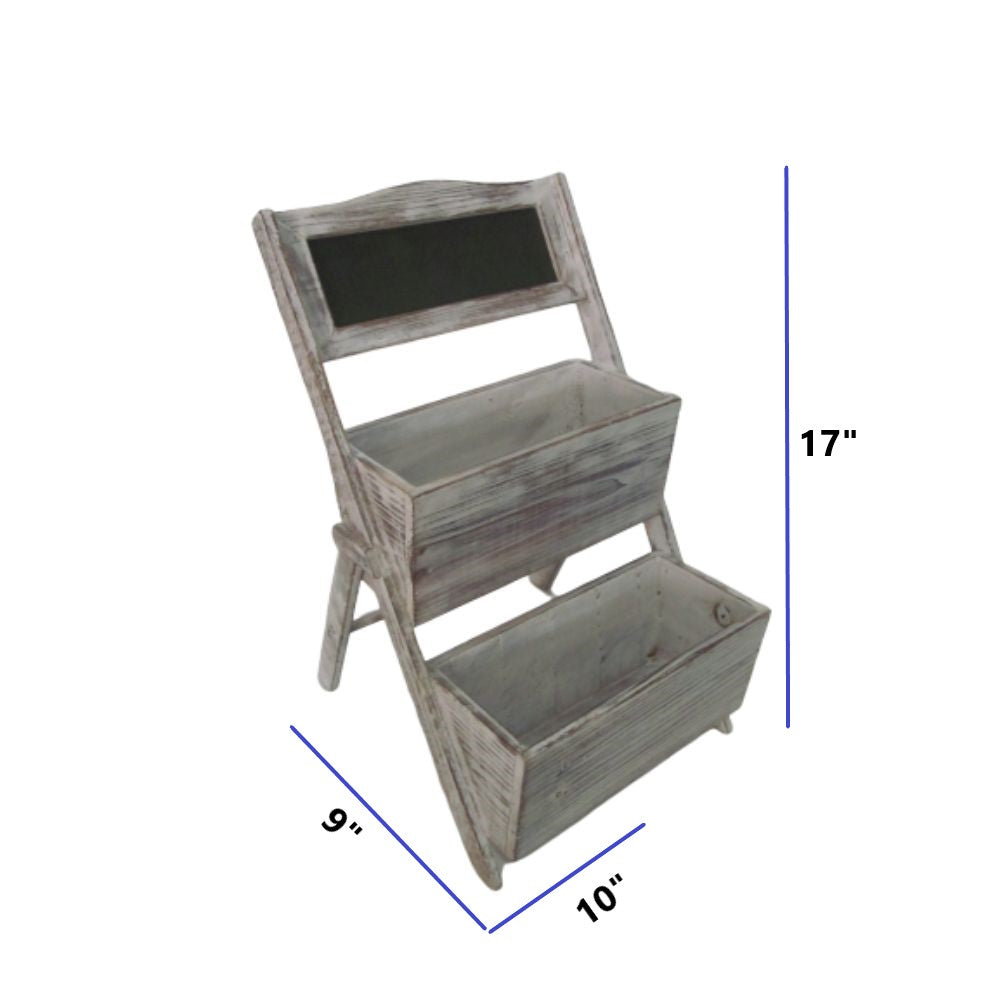 10" Gray Solid Wood Indoor Outdoor Planter Box - GreatEagleInc