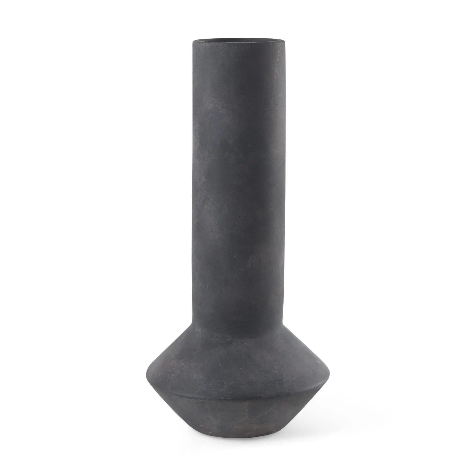 15" Black Ceramic Tulip Table Vase Homeroots Home Decor