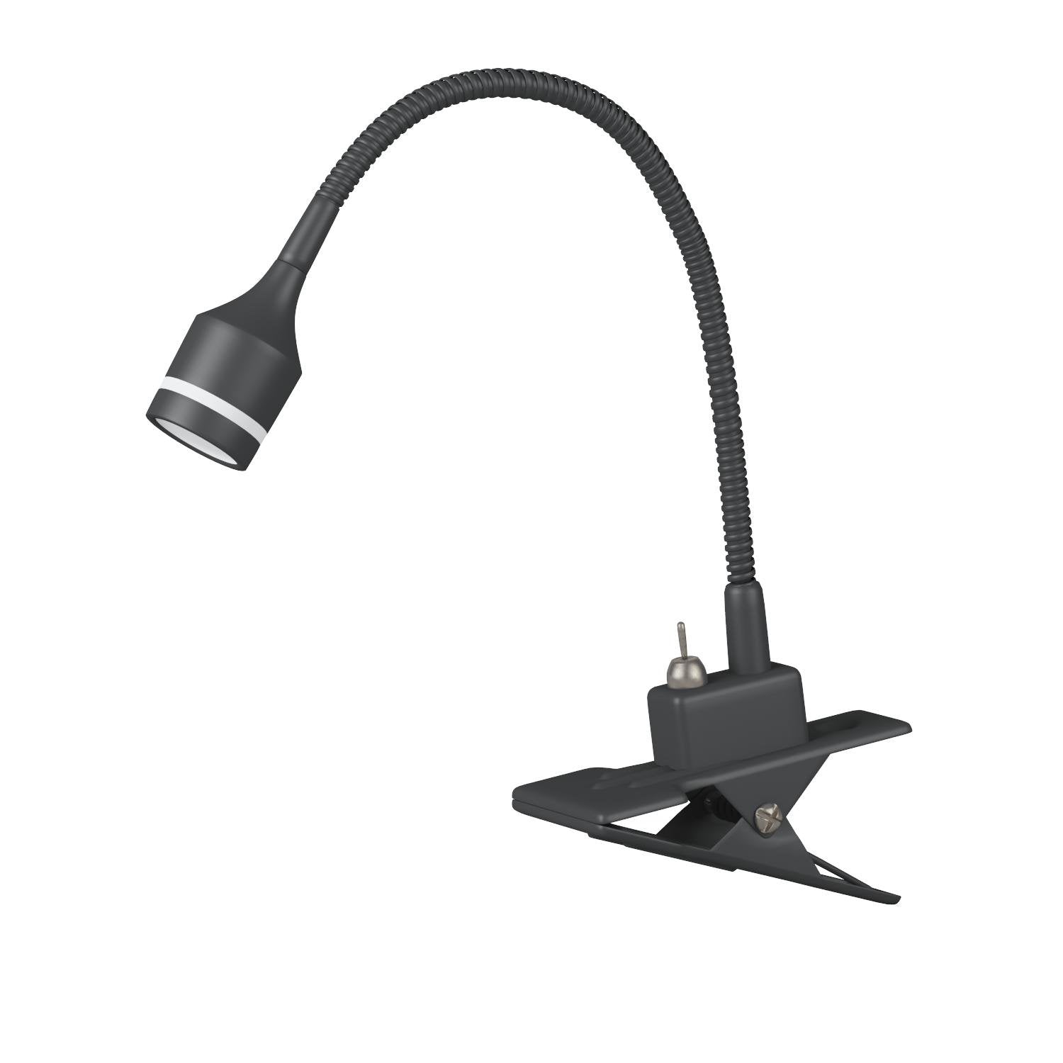 15" Black Metal Adjustable Clip On LED Table Lamp - GreatEagleInc