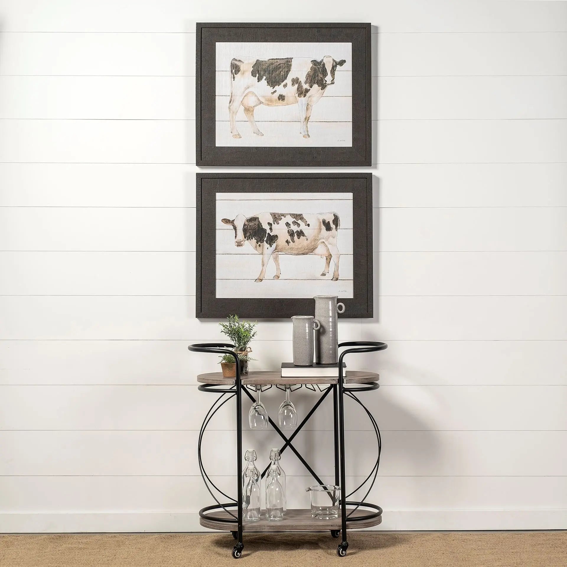 15" Black Solid Wood and Steel Round Rolling Kitchen Cart With Storage Homeroots Kitchen & Dining