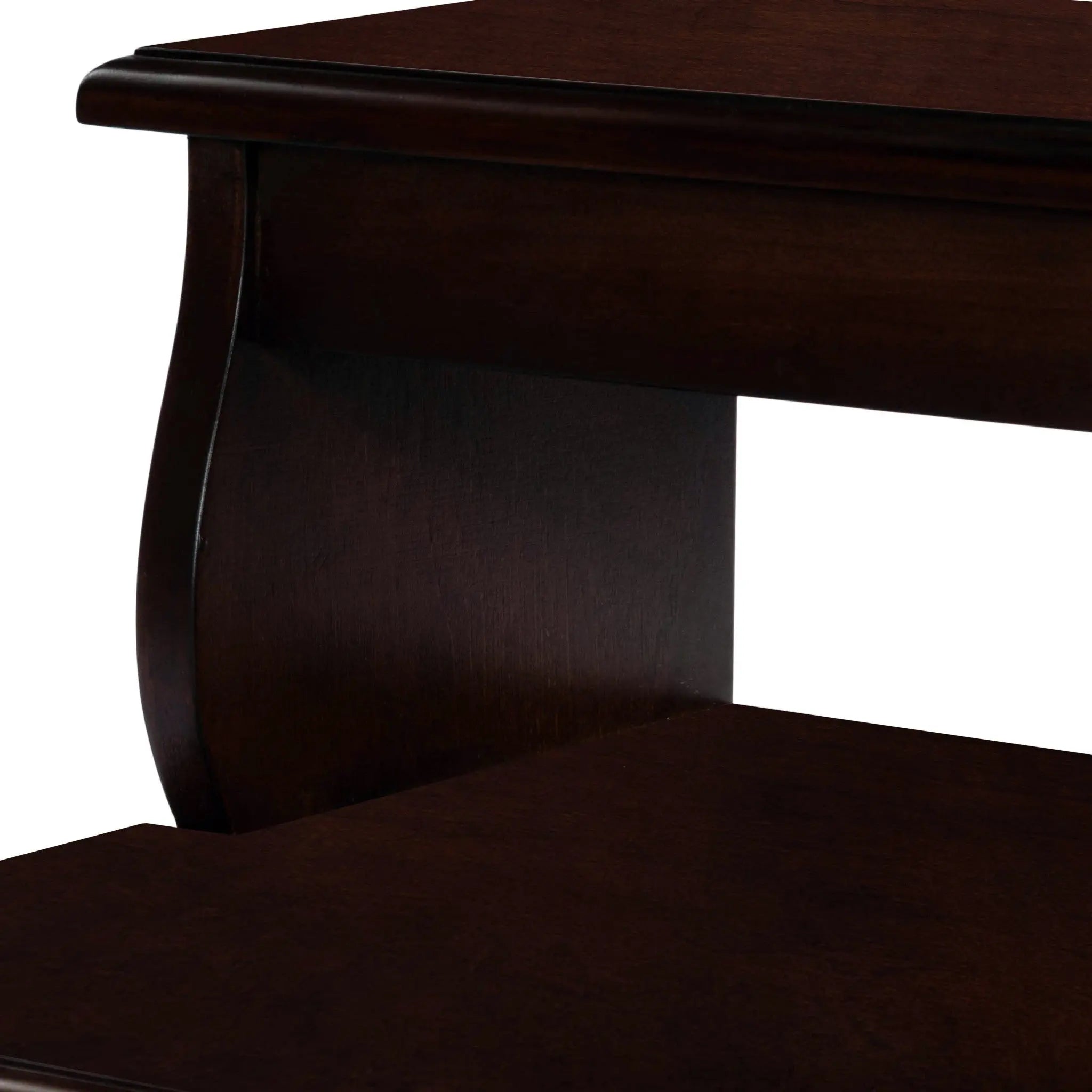 15" Dark Brown Solid Wood and Solid and Manufactured Wood Backless Bar Chair - GreatEagleInc