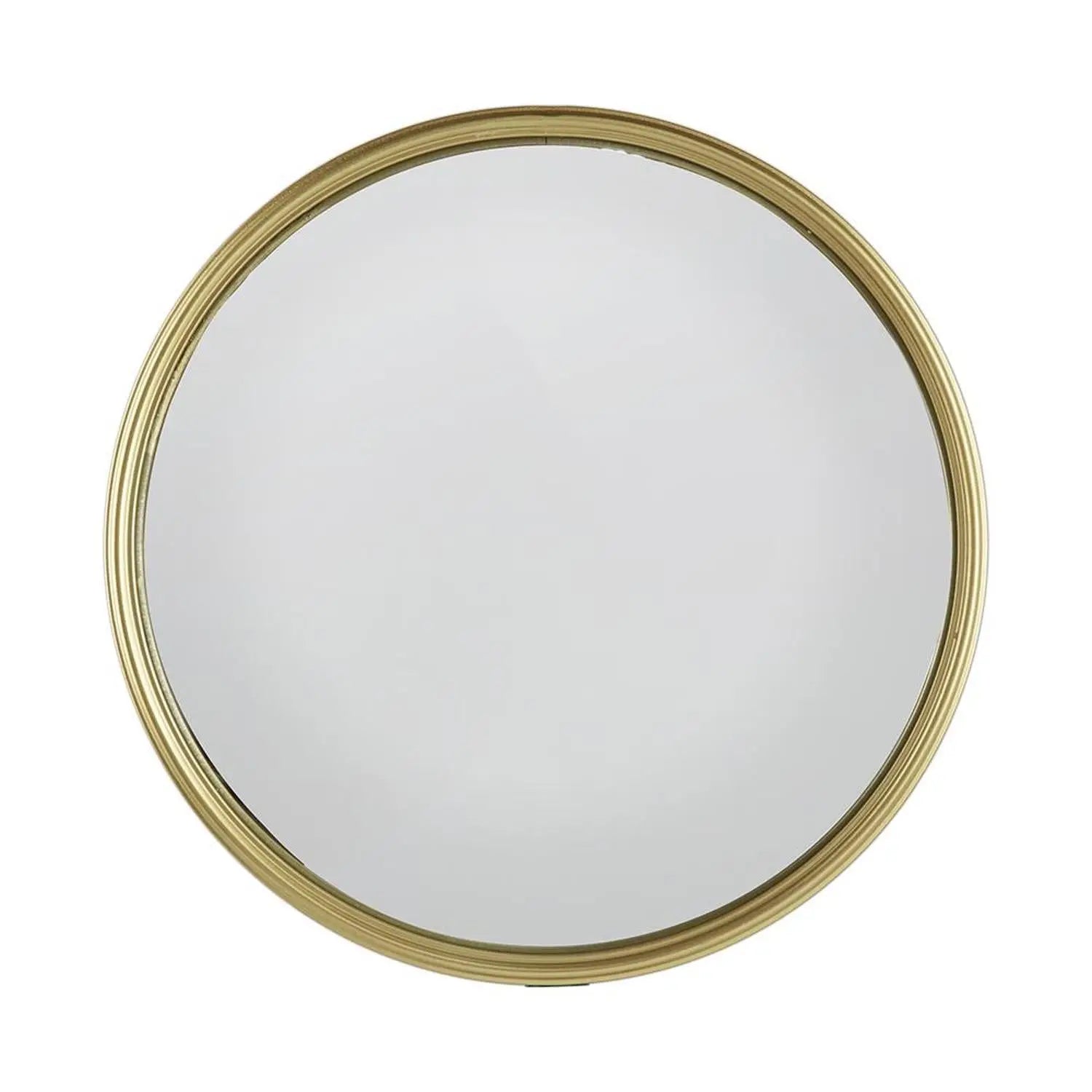15" Gold Round Iron Textured Framed Accent Mirror Homeroots Bed & Bath