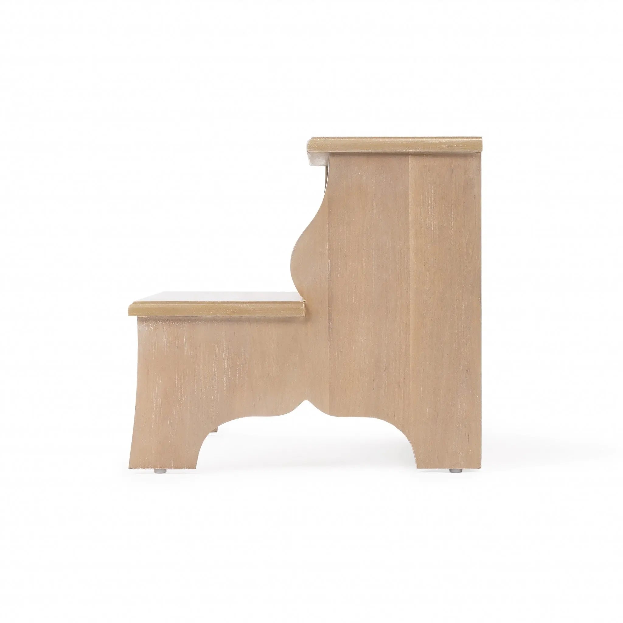 15" Natural Solid Wood and Solid and Manufactured Wood Backless Bar Chair - GreatEagleInc