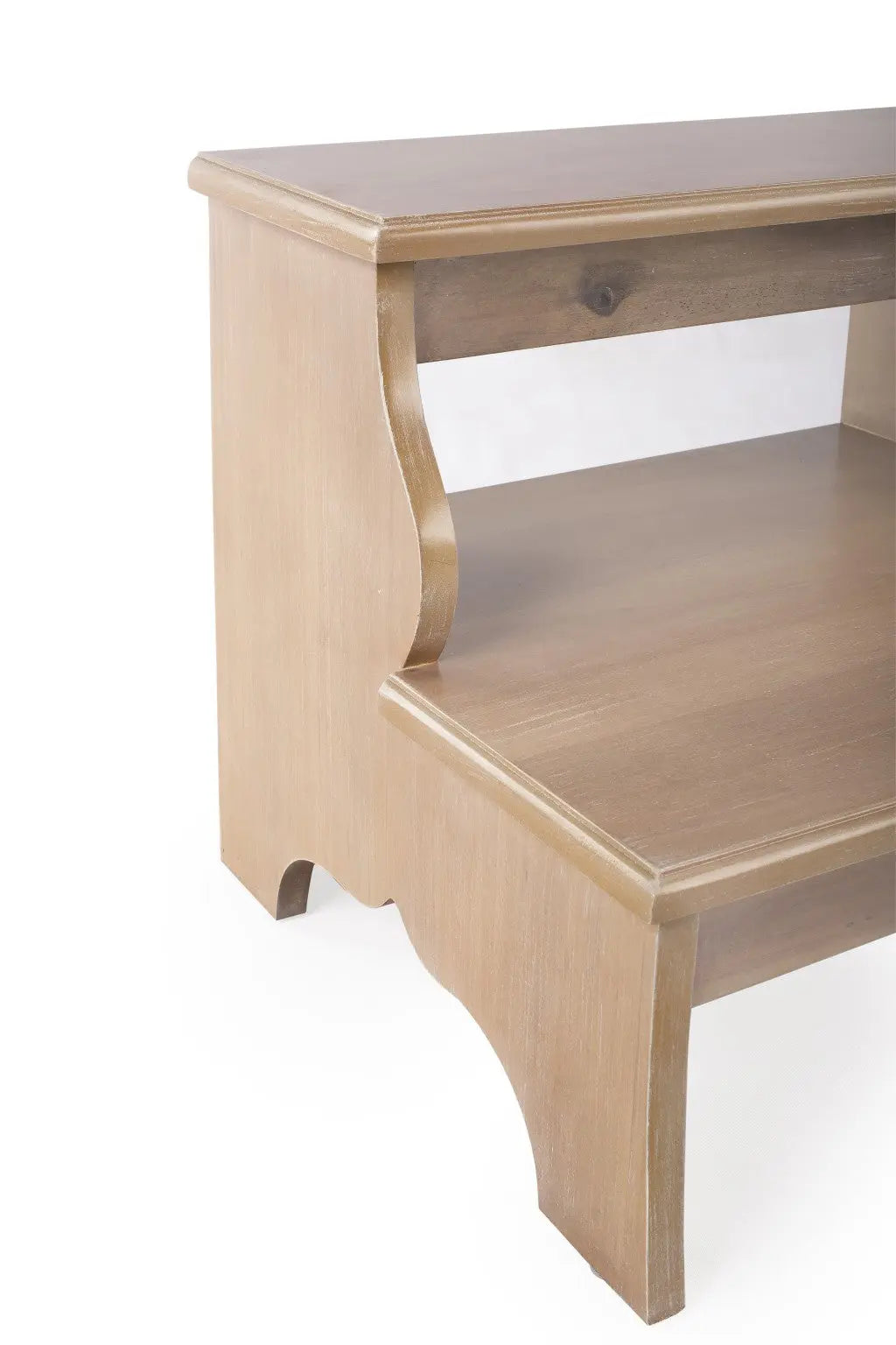 15" Natural Solid Wood and Solid and Manufactured Wood Backless Bar Chair - GreatEagleInc