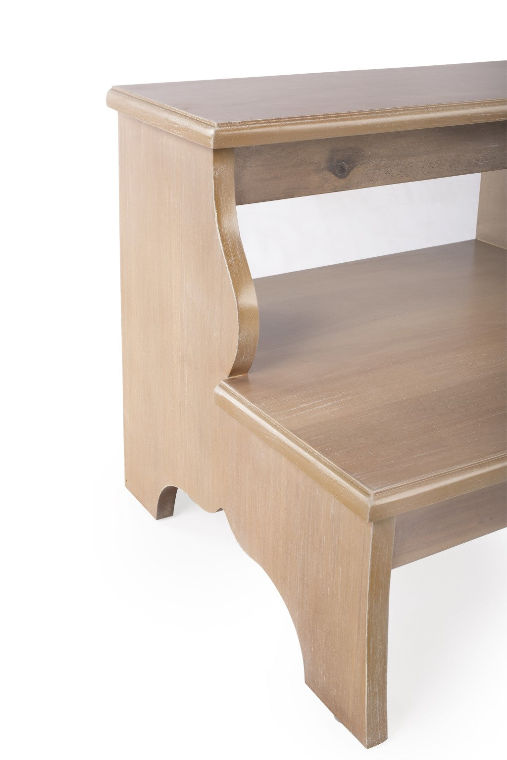 15" Natural Solid Wood and Solid and Manufactured Wood Backless Bar Chair - GreatEagleInc