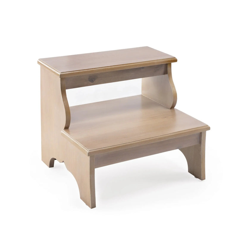 15" Natural Solid Wood and Solid and Manufactured Wood Backless Bar Chair - GreatEagleInc