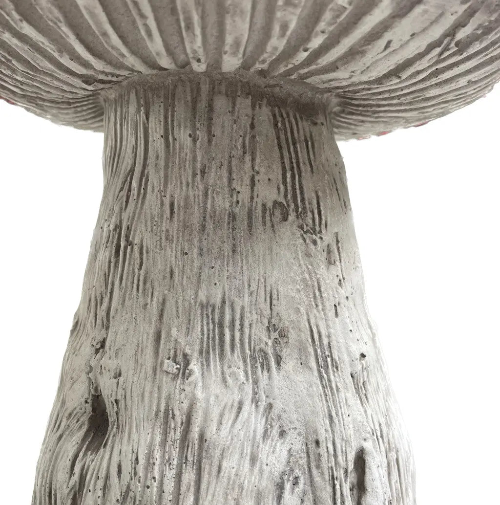 15" Orange And White Polyresin Mushroom Outdoor Statue Homeroots Outdoor