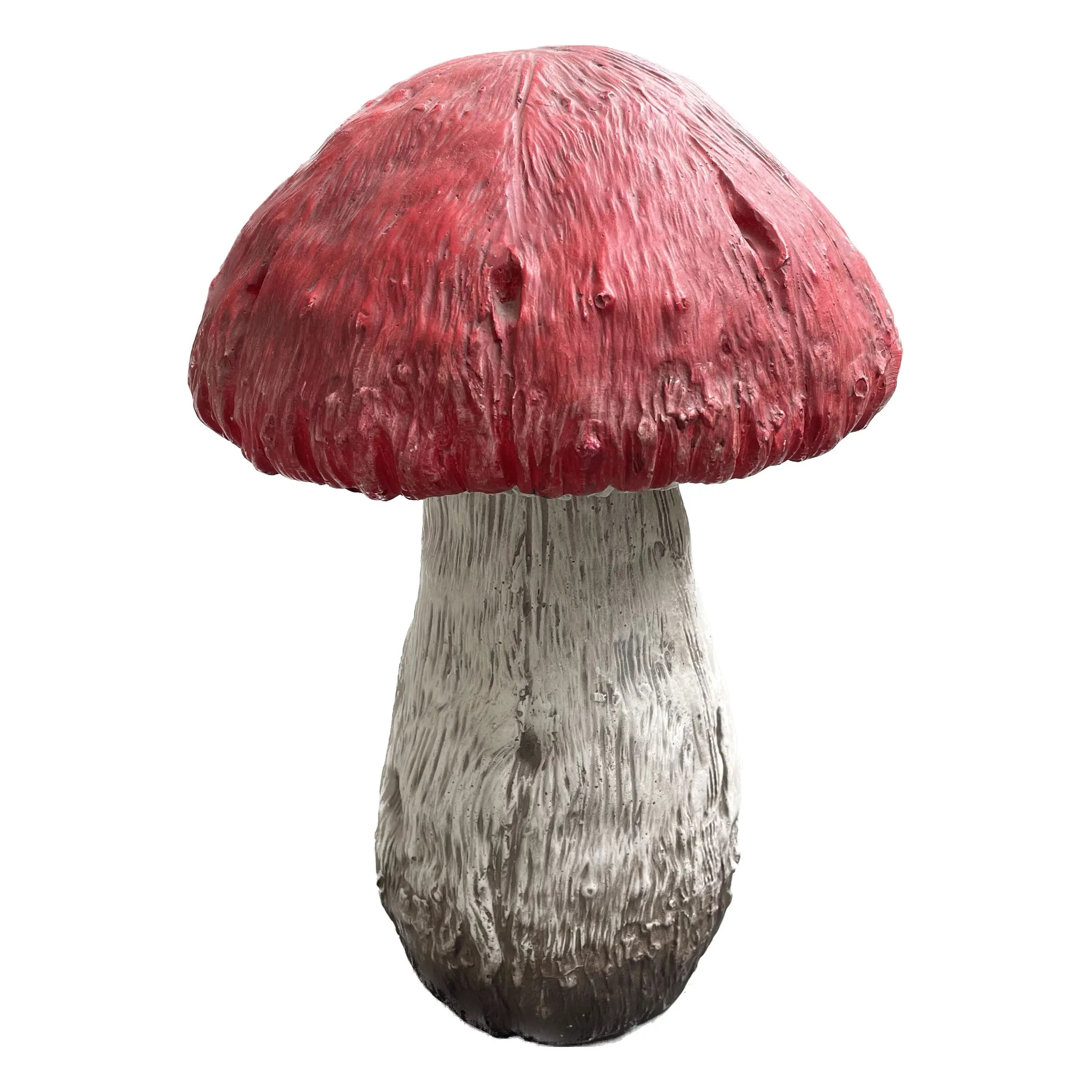 15" Red And White Polyresin Mushroom Outdoor Statue Homeroots Outdoor