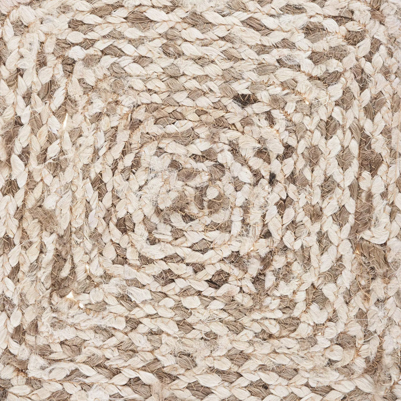 15" Set of Four Ivory And Natural Jute Square Placemats Homeroots Kitchen & Dining