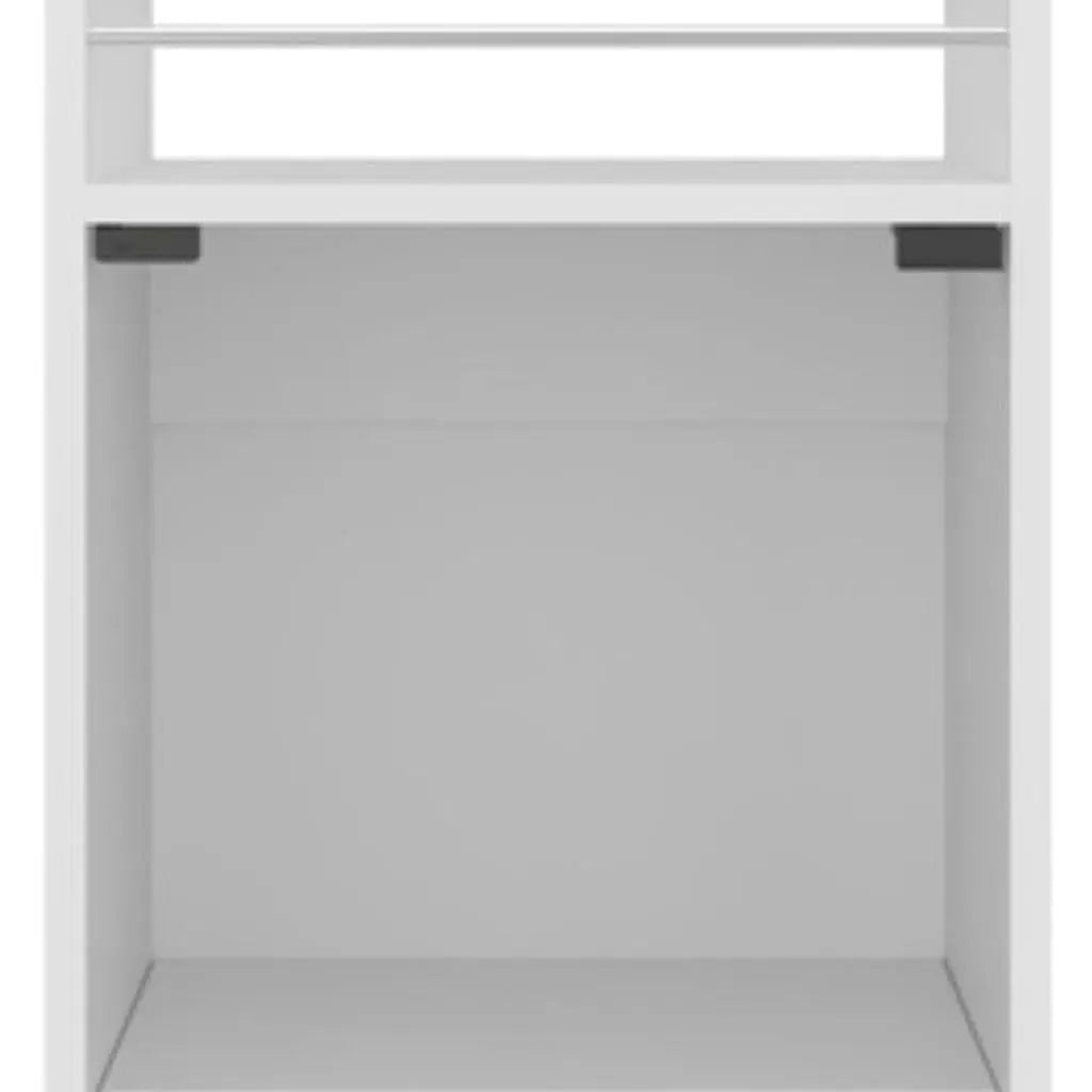 15" White Wood Bar Cart Homeroots Kitchen & Dining