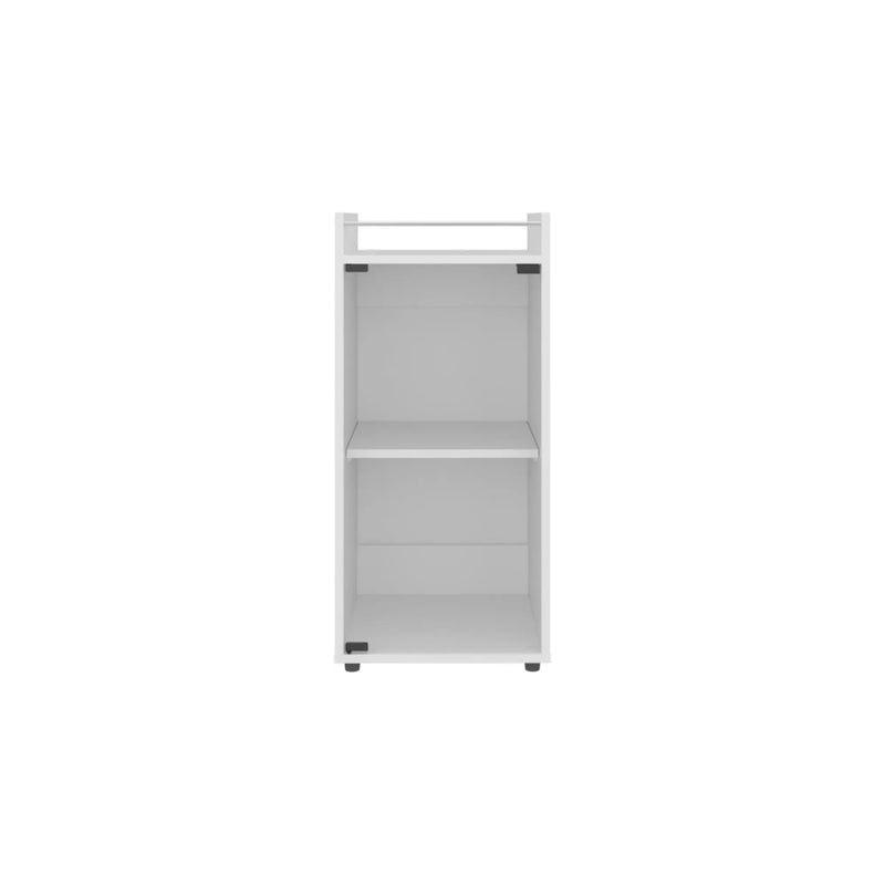 15" White Wood Bar Cart Homeroots Kitchen & Dining