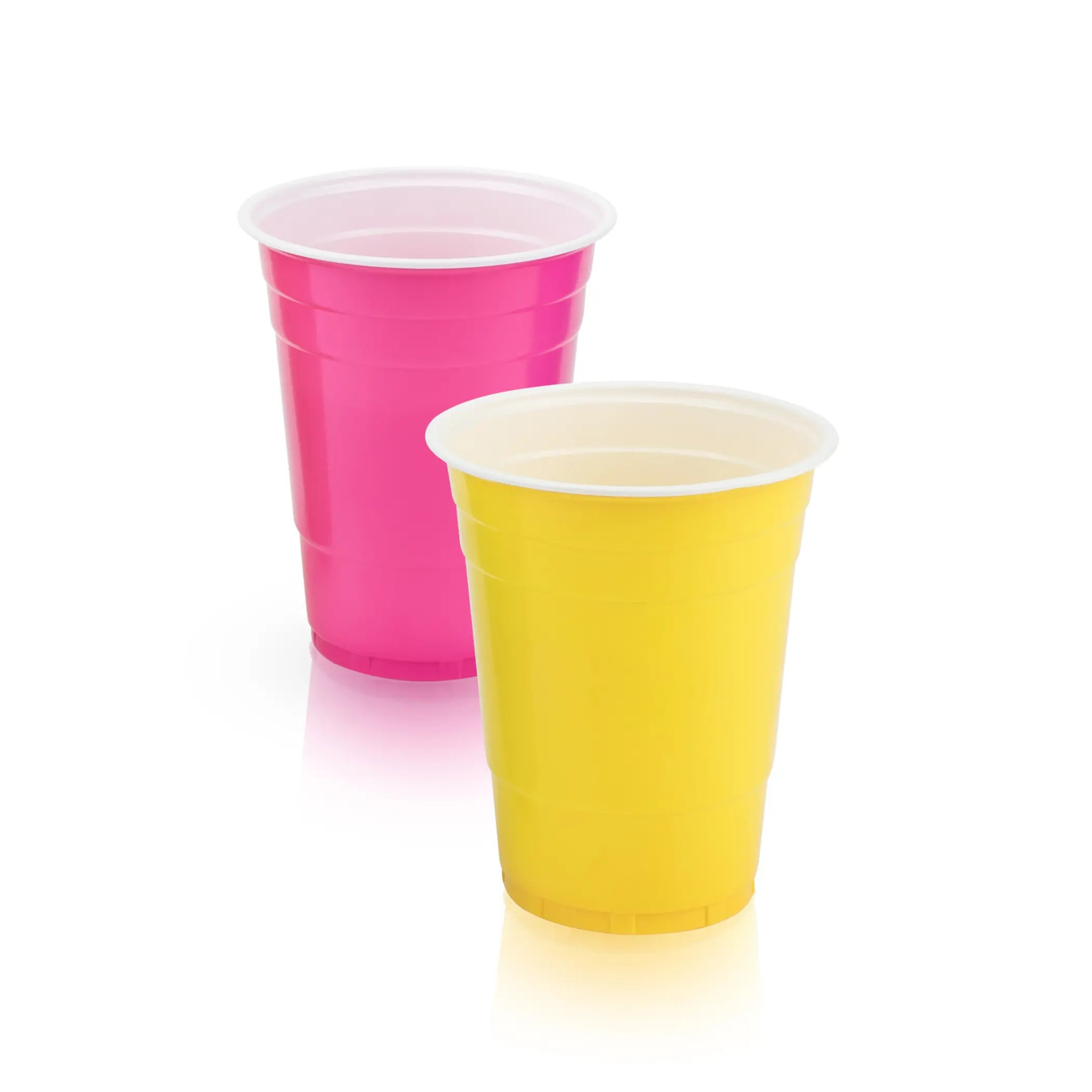 16 oz Bright Color Plastic Cups, Set of 24 by True True