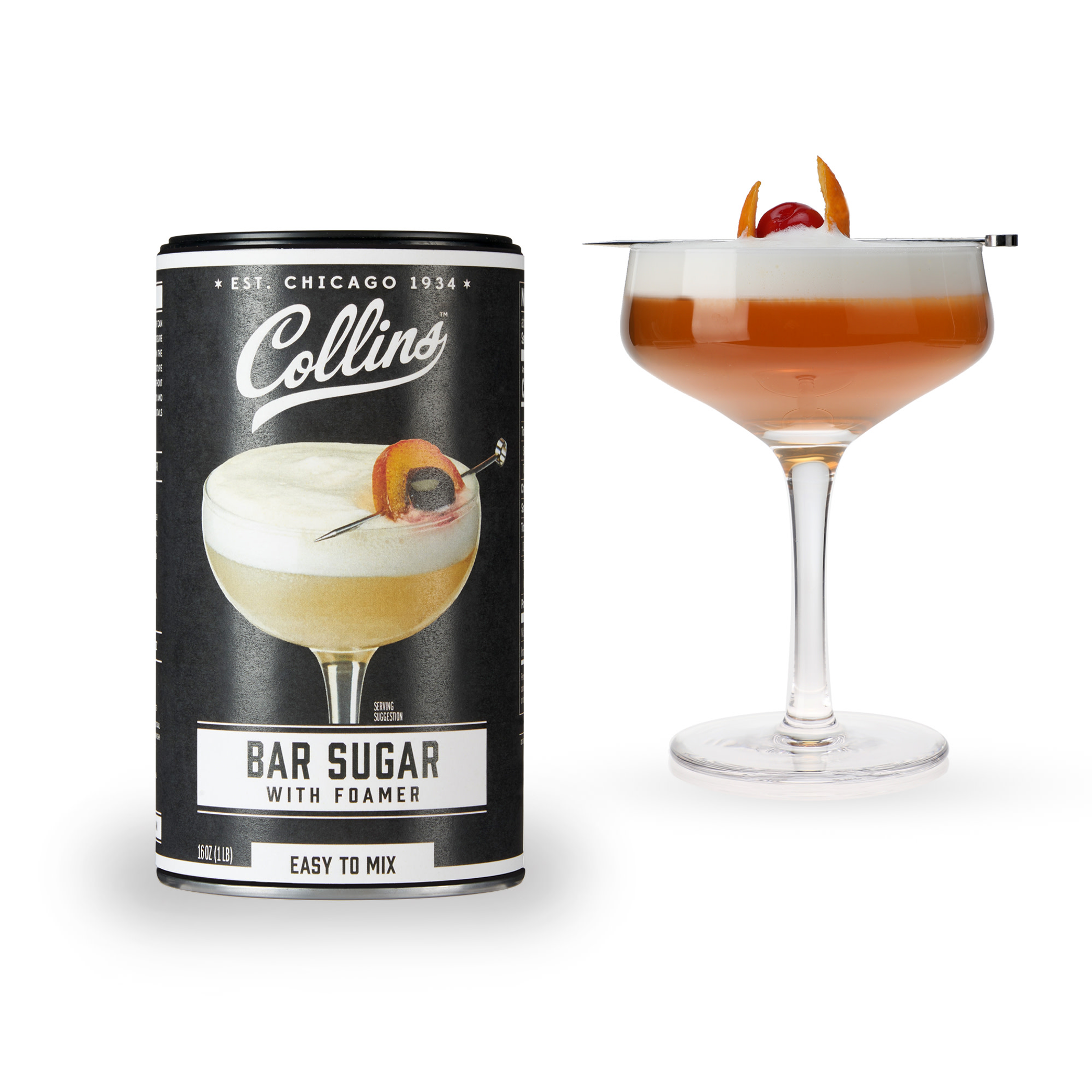 16 oz. Bar Sugar with Foamer by Collins Collins Consumables