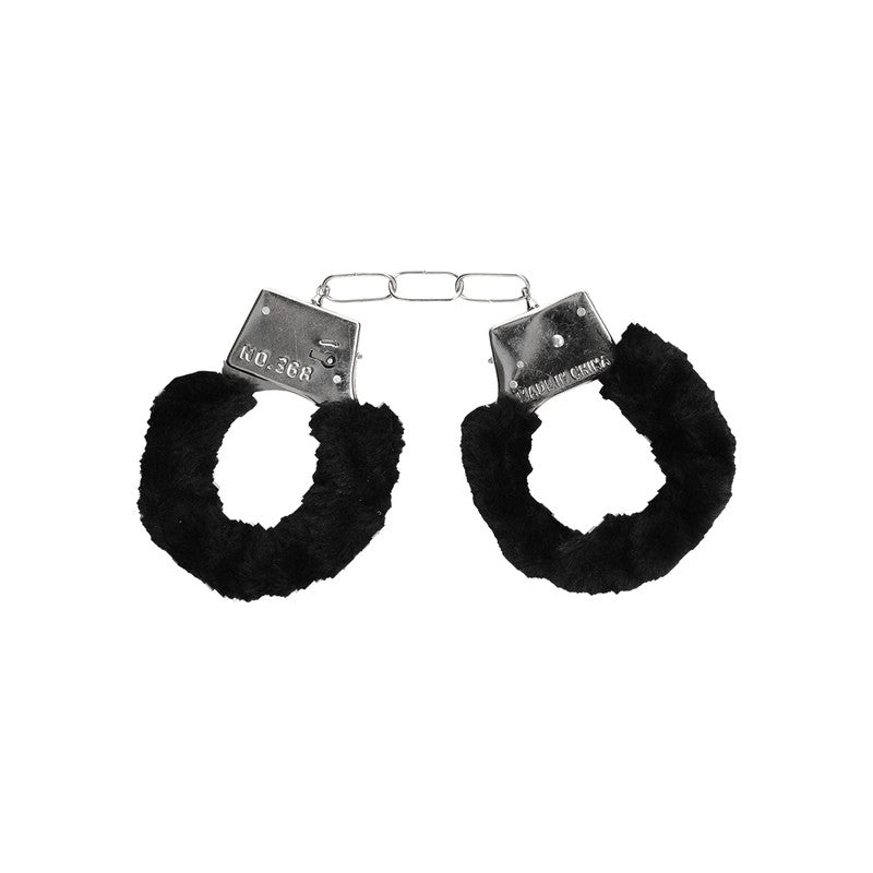 Pleasure Furry Hand Cuffs W/ Quick Release Button SHOTS AMERICA