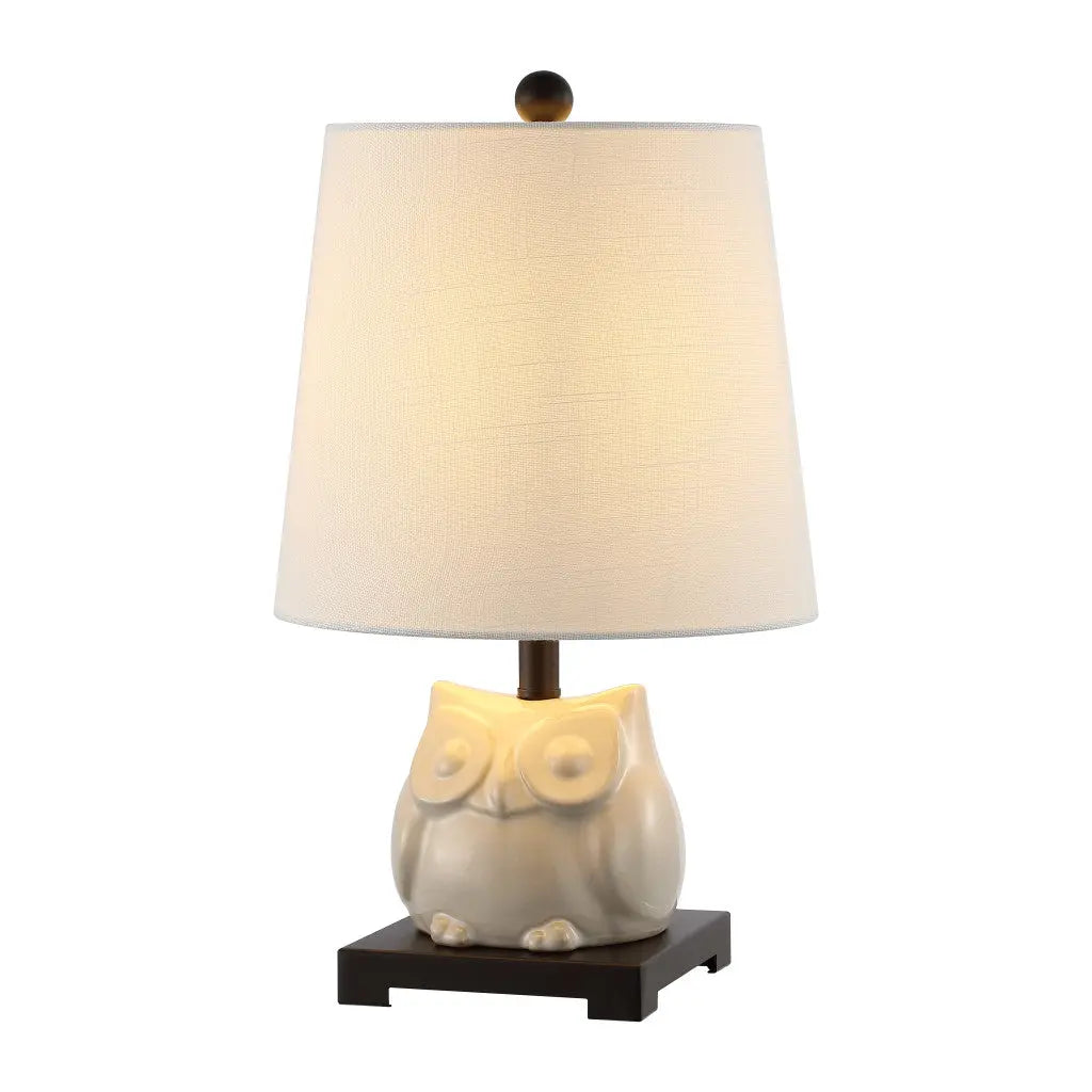 16" Antiqued Bronze Novelty Bedside Lamp With Empire Shade Homeroots Lighting