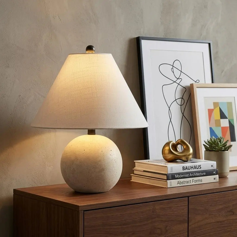 16" Beige Novelty Table Lamp With Empire Shade Homeroots Lighting