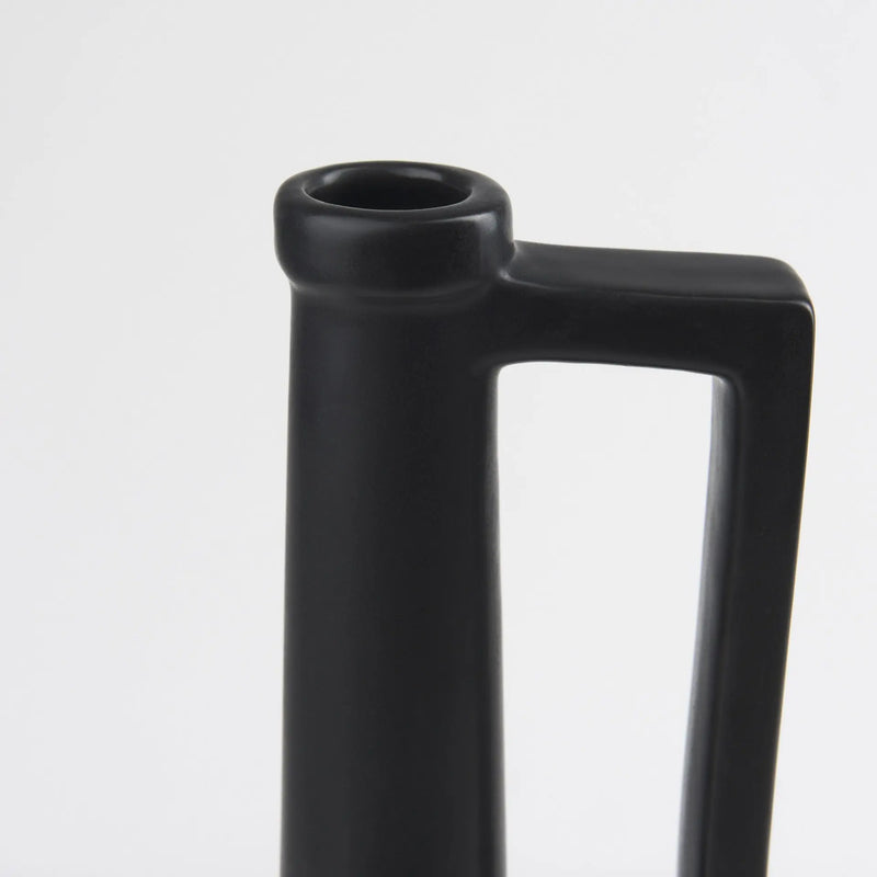16" Black Ceramic Table Vase Homeroots Home Decor