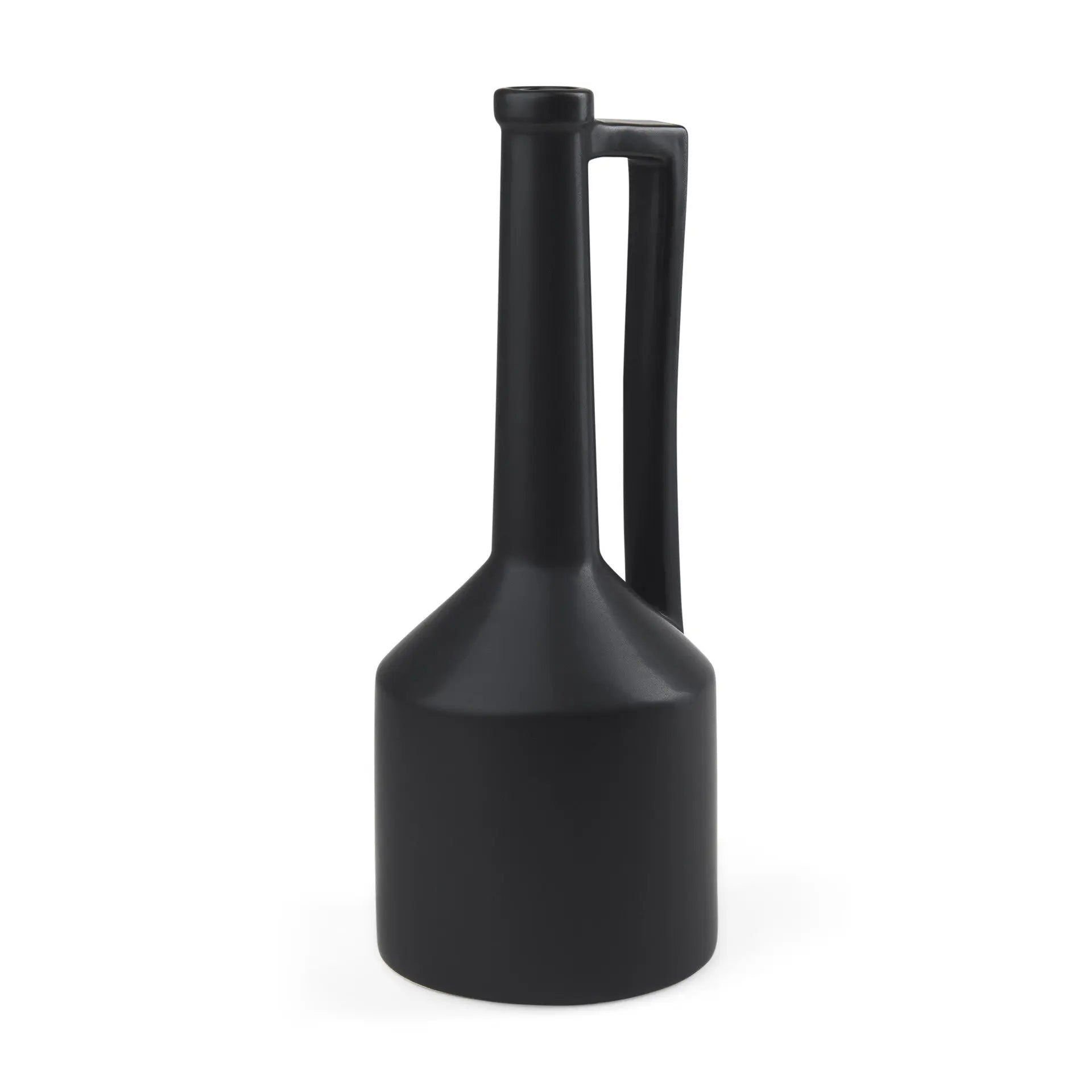 16" Black Ceramic Table Vase Homeroots Home Decor