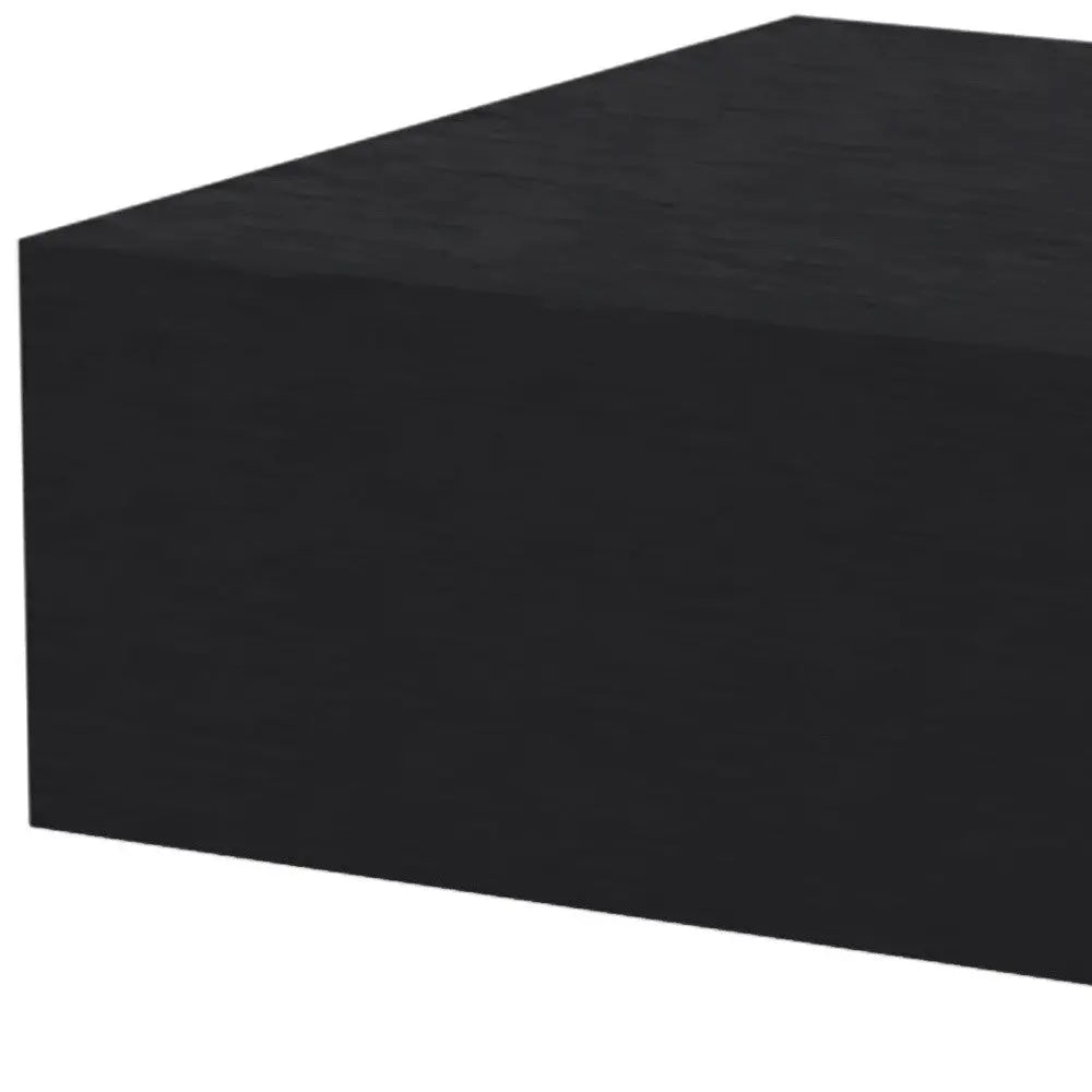 16" Black Wood One Drawer Floating Nightstand Homeroots Bed & Bath