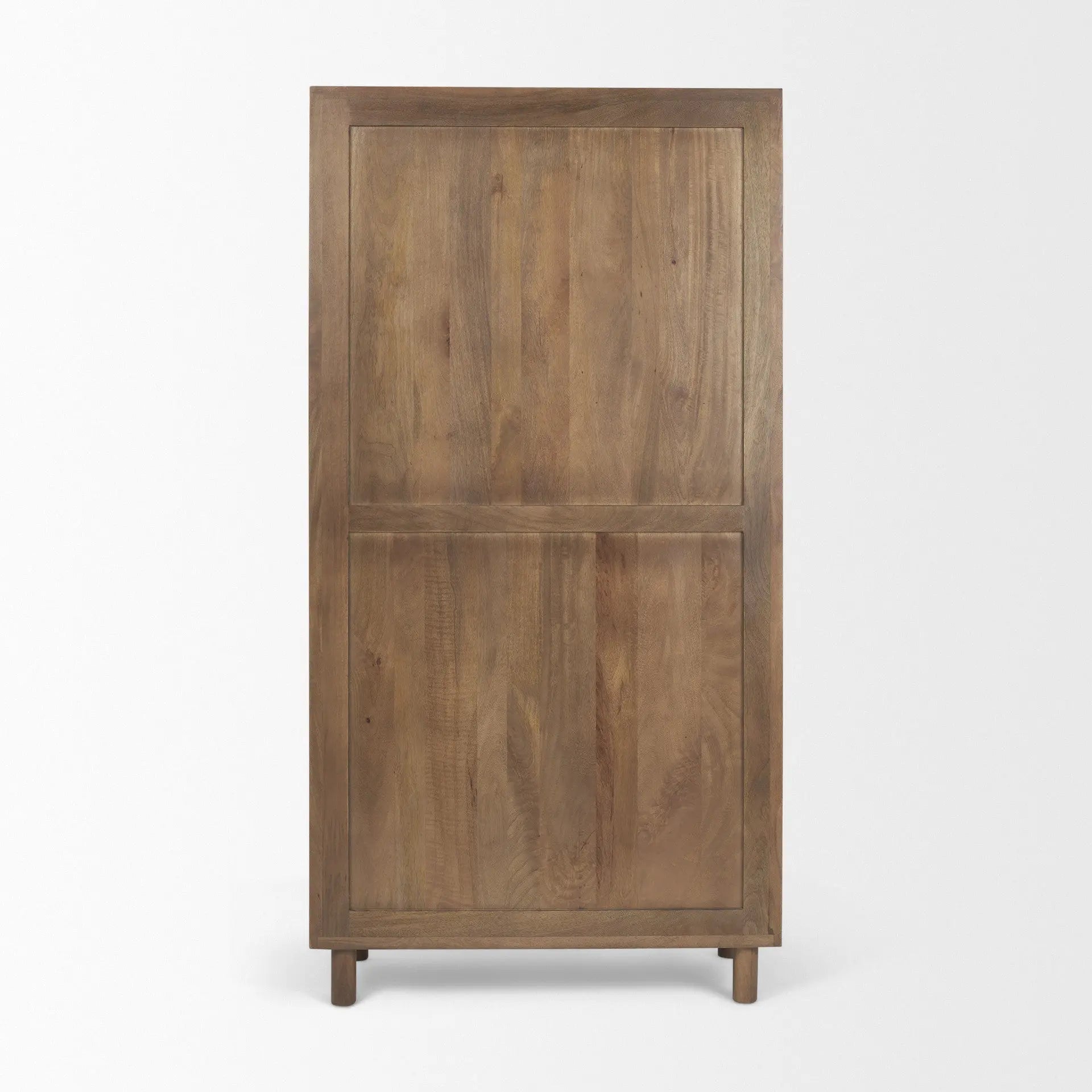 16" Brown Solid Wood Curio Cabinet With Two Doors Homeroots Kitchen & Dining