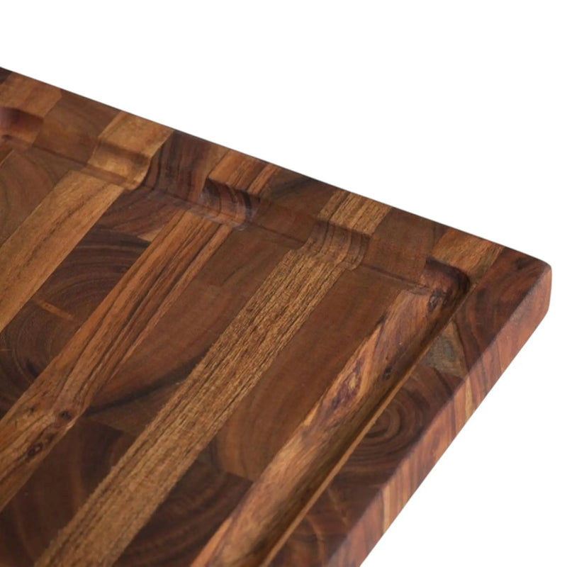 16" Brown Solid Wood Cutting Board With Juice Groove Homeroots Kitchen & Dining