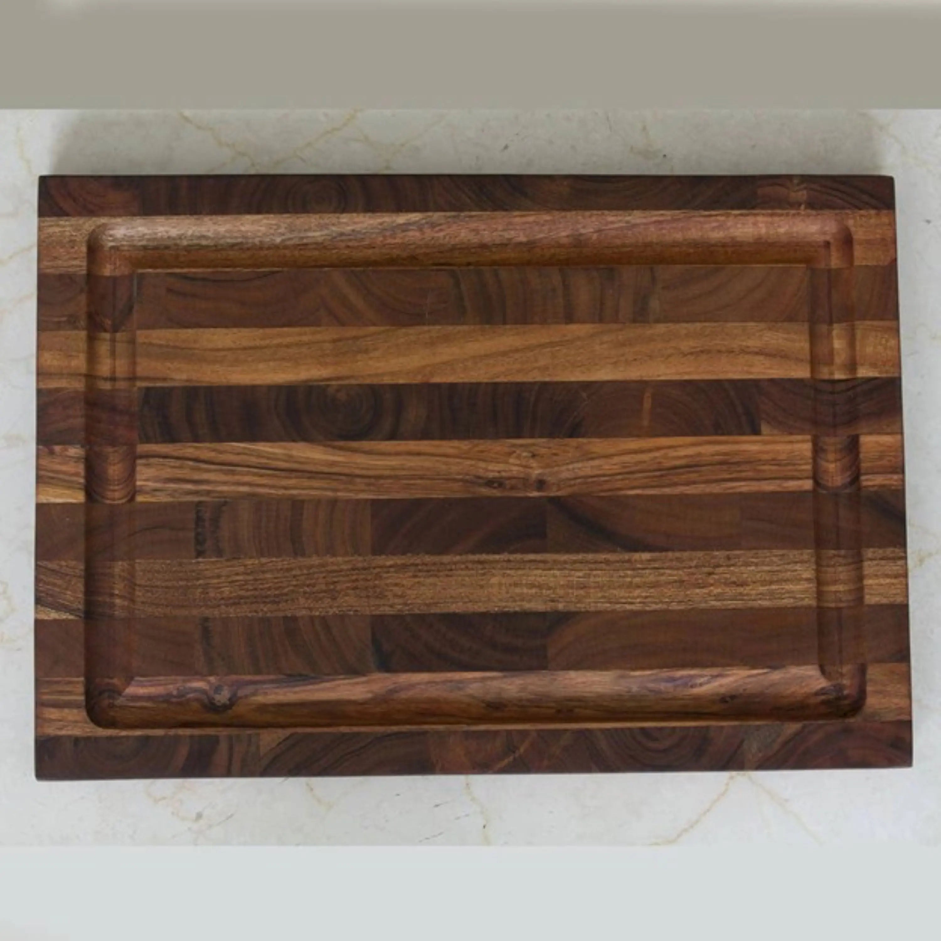 16" Brown Solid Wood Cutting Board With Juice Groove Homeroots Kitchen & Dining