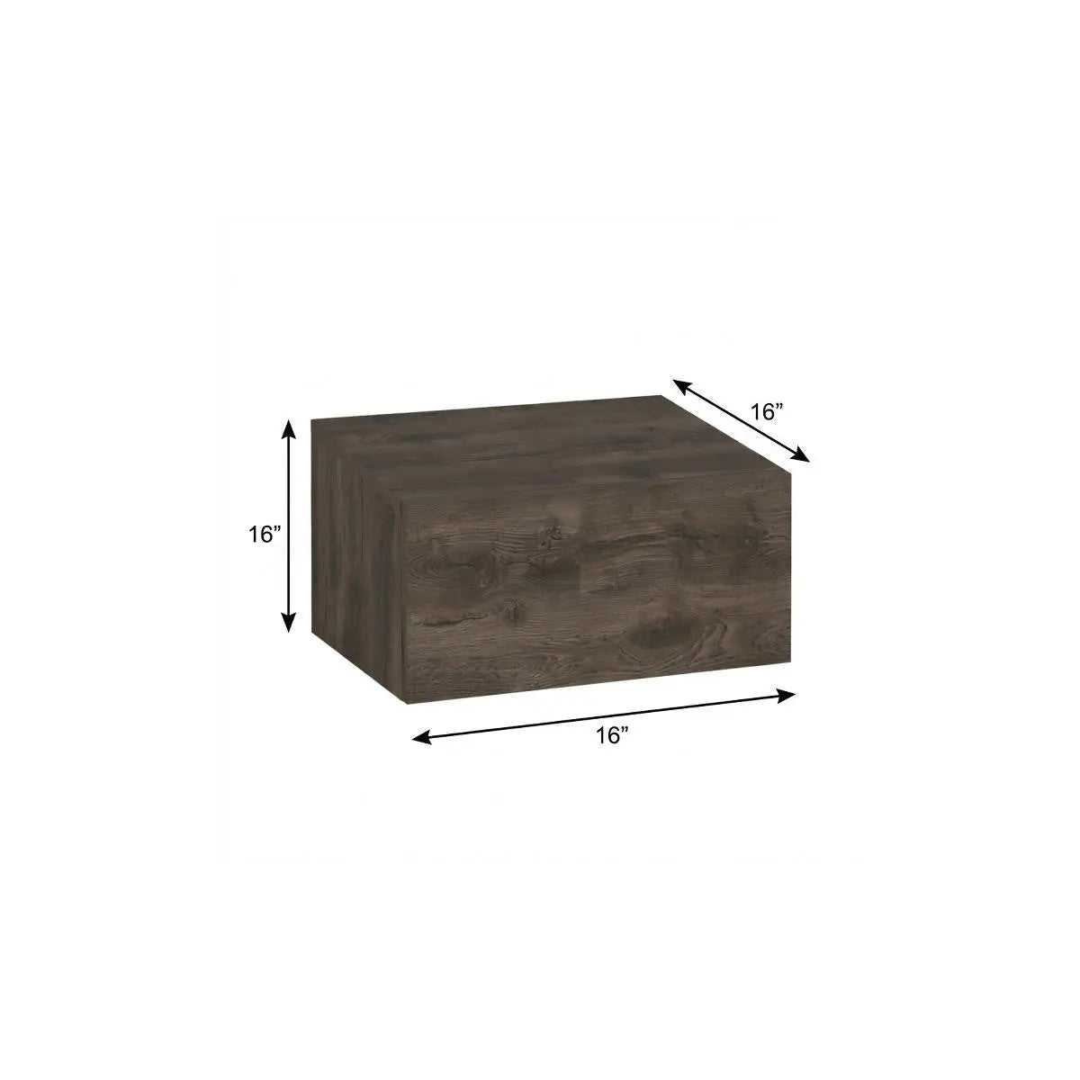 16" Brown Wood Nightstand Homeroots Bed & Bath