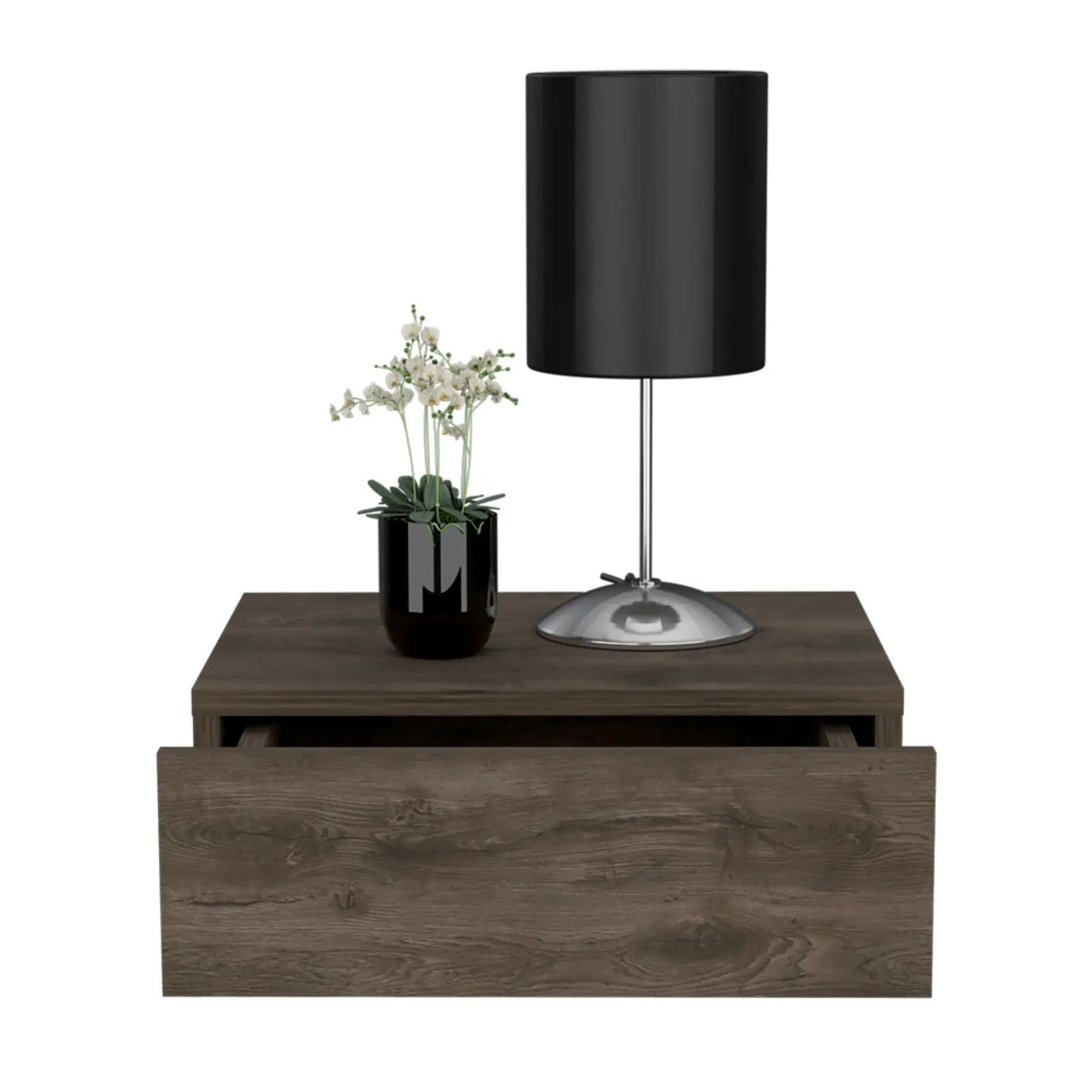16" Brown Wood Nightstand Homeroots Bed & Bath