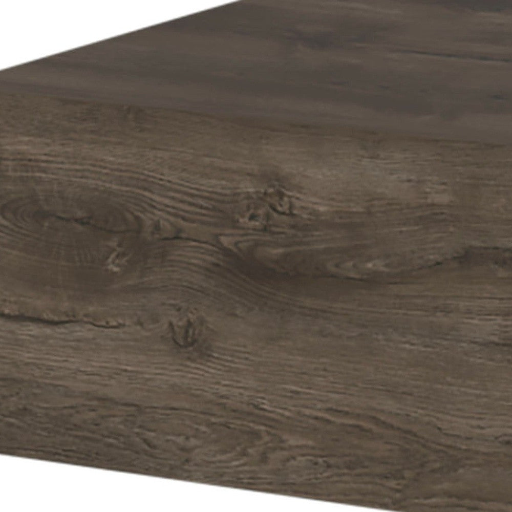 5" Brown Wood One Drawer Floating Nightstand - GreatEagleInc