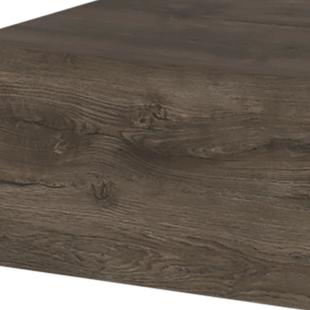5" Brown Wood One Drawer Floating Nightstand - GreatEagleInc