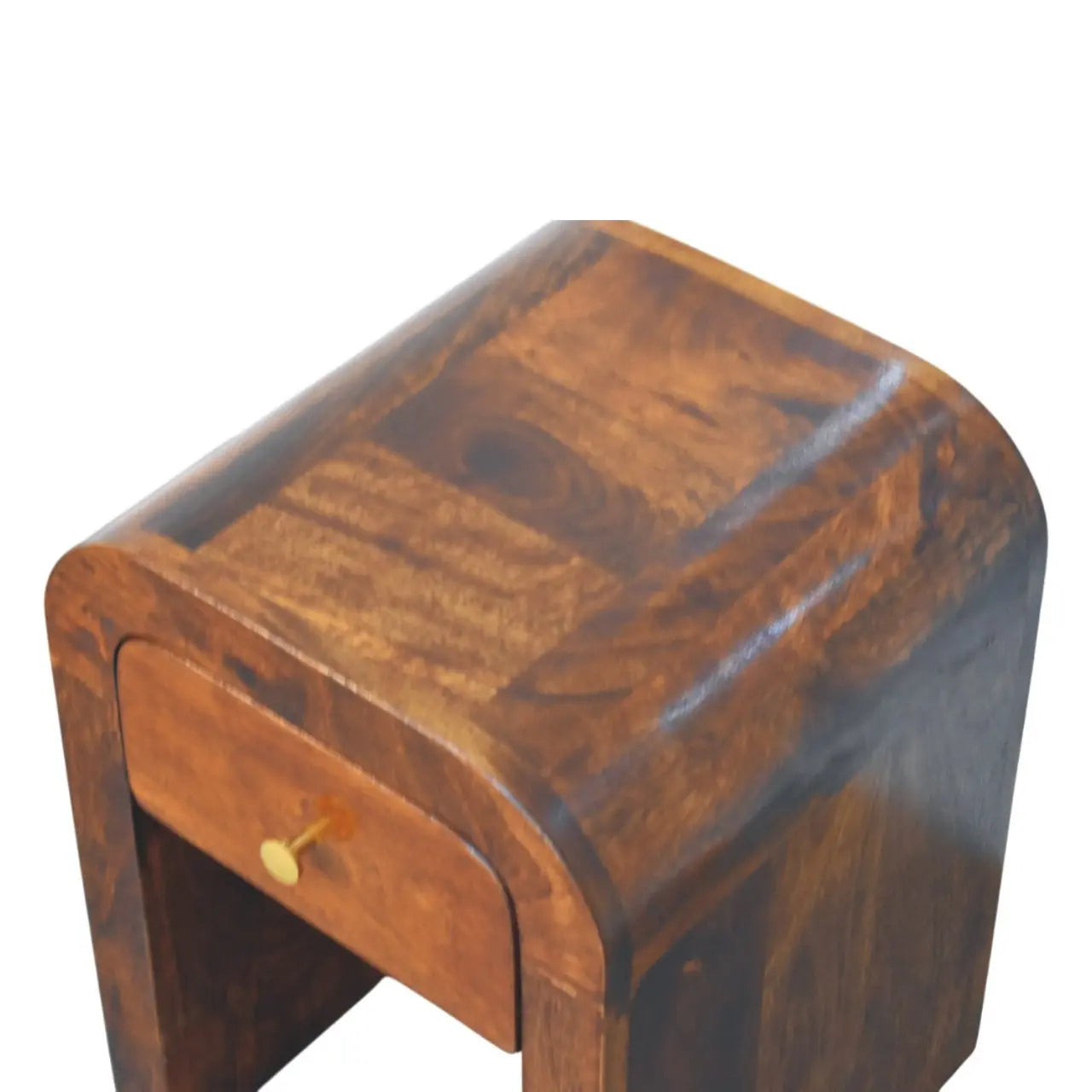 16" Chestnut Solid Wood One Drawer Nightstand Homeroots Bed & Bath
