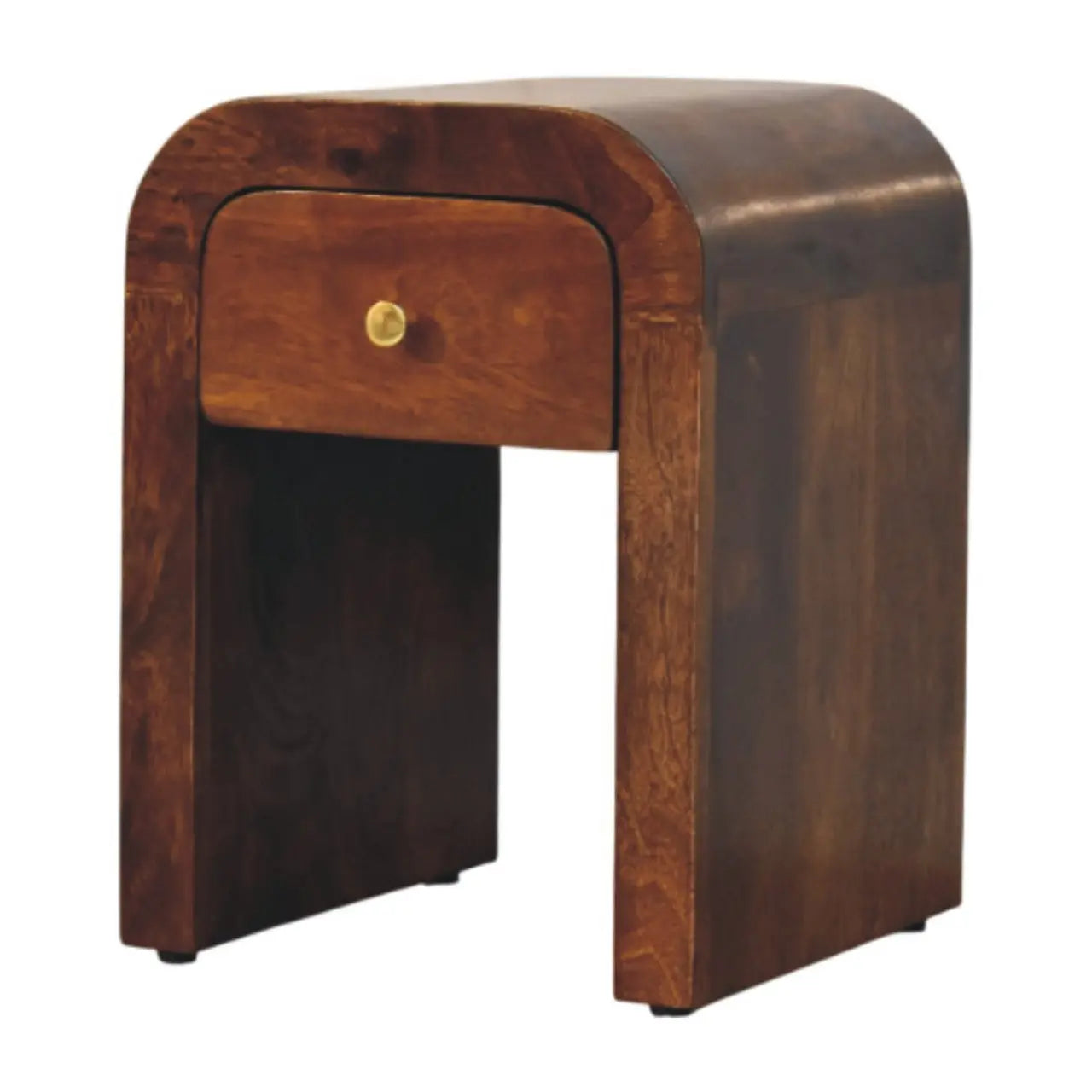 16" Chestnut Solid Wood One Drawer Nightstand Homeroots Bed & Bath