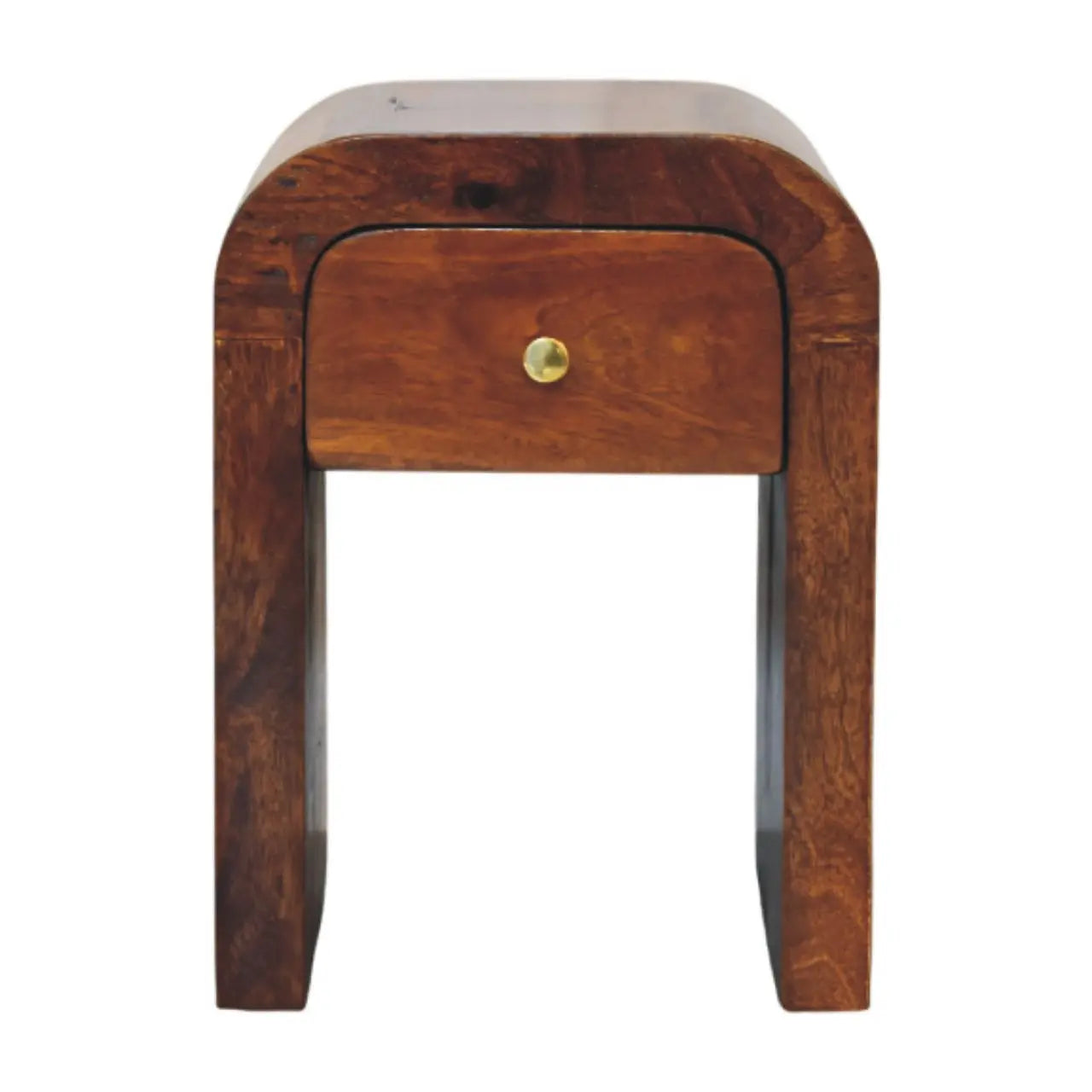 16" Chestnut Solid Wood One Drawer Nightstand Homeroots Bed & Bath