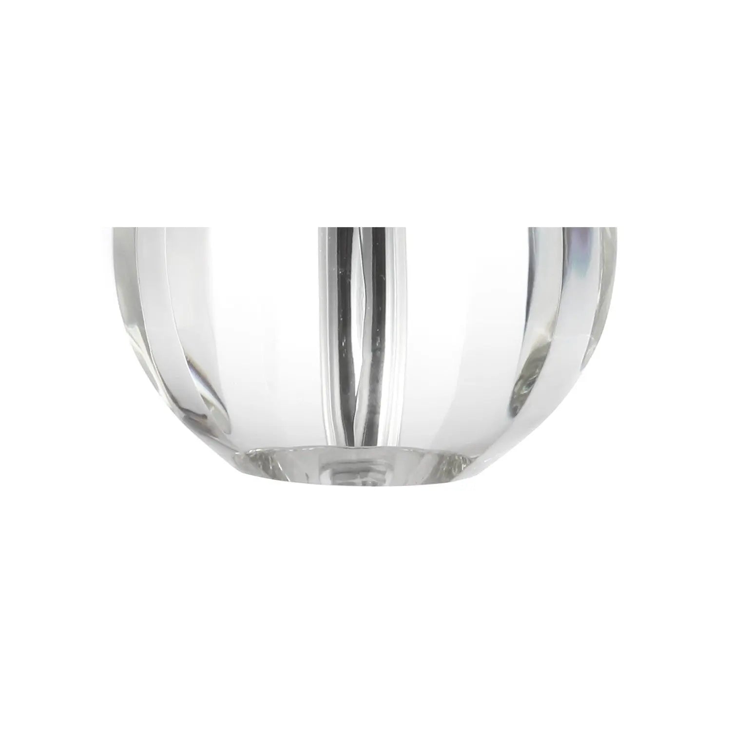 16" Clear Globe Bedside Lamp With Empire Shade Homeroots Lighting
