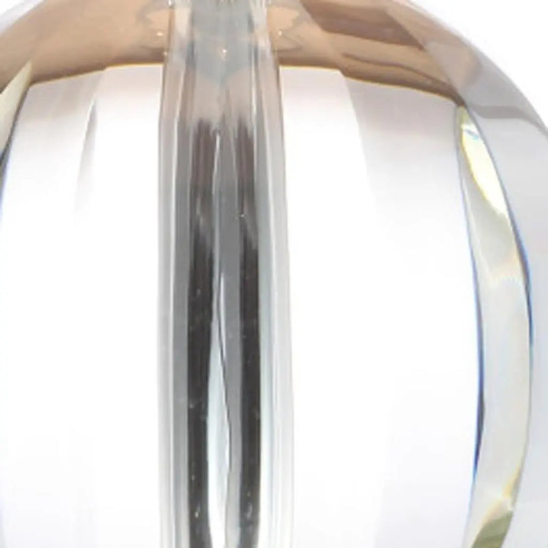 16" Clear Globe Bedside Lamp With Empire Shade Homeroots Lighting