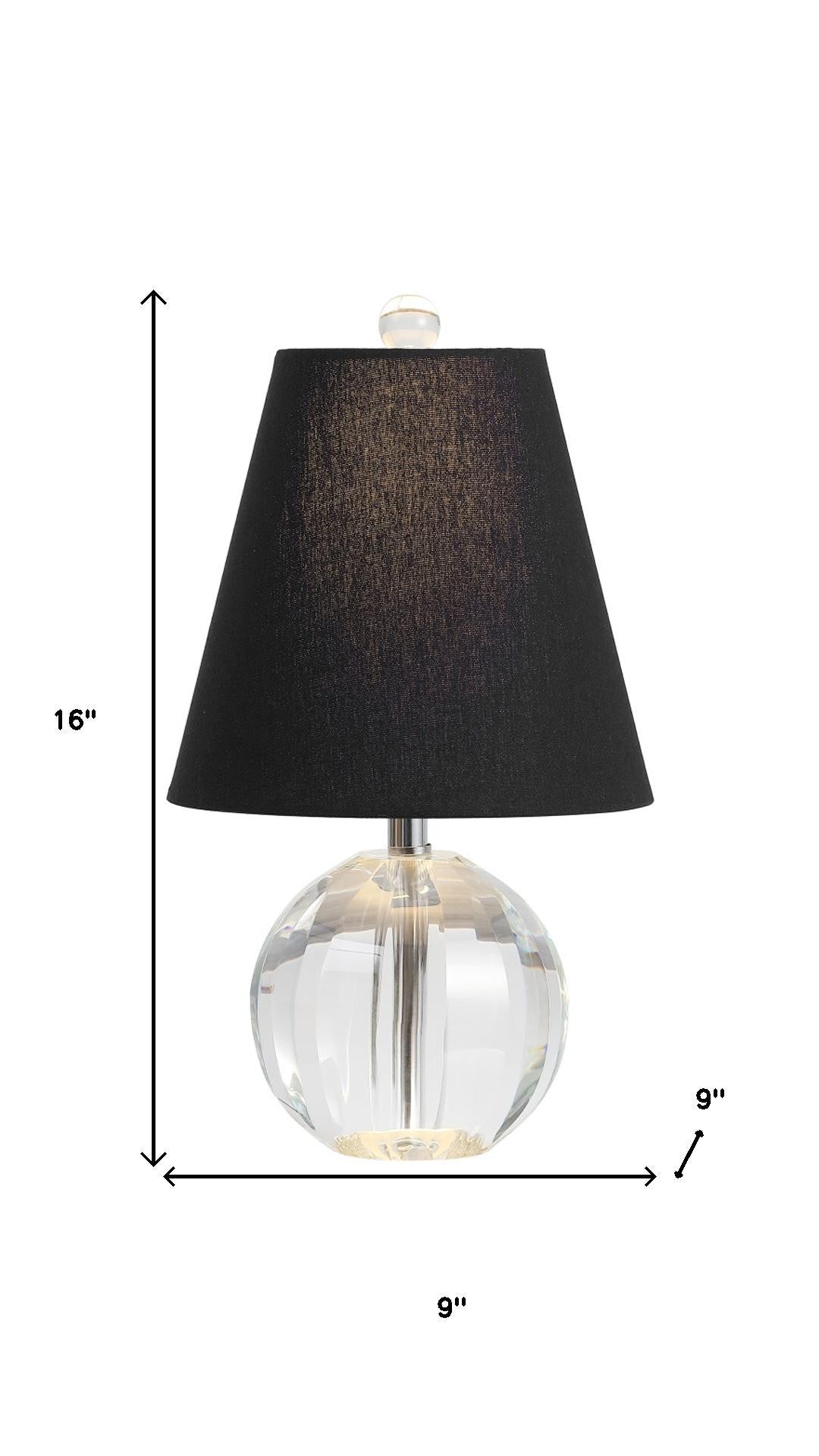 16" Clear Novelty Table Lamp With Empire Shade Homeroots Lighting