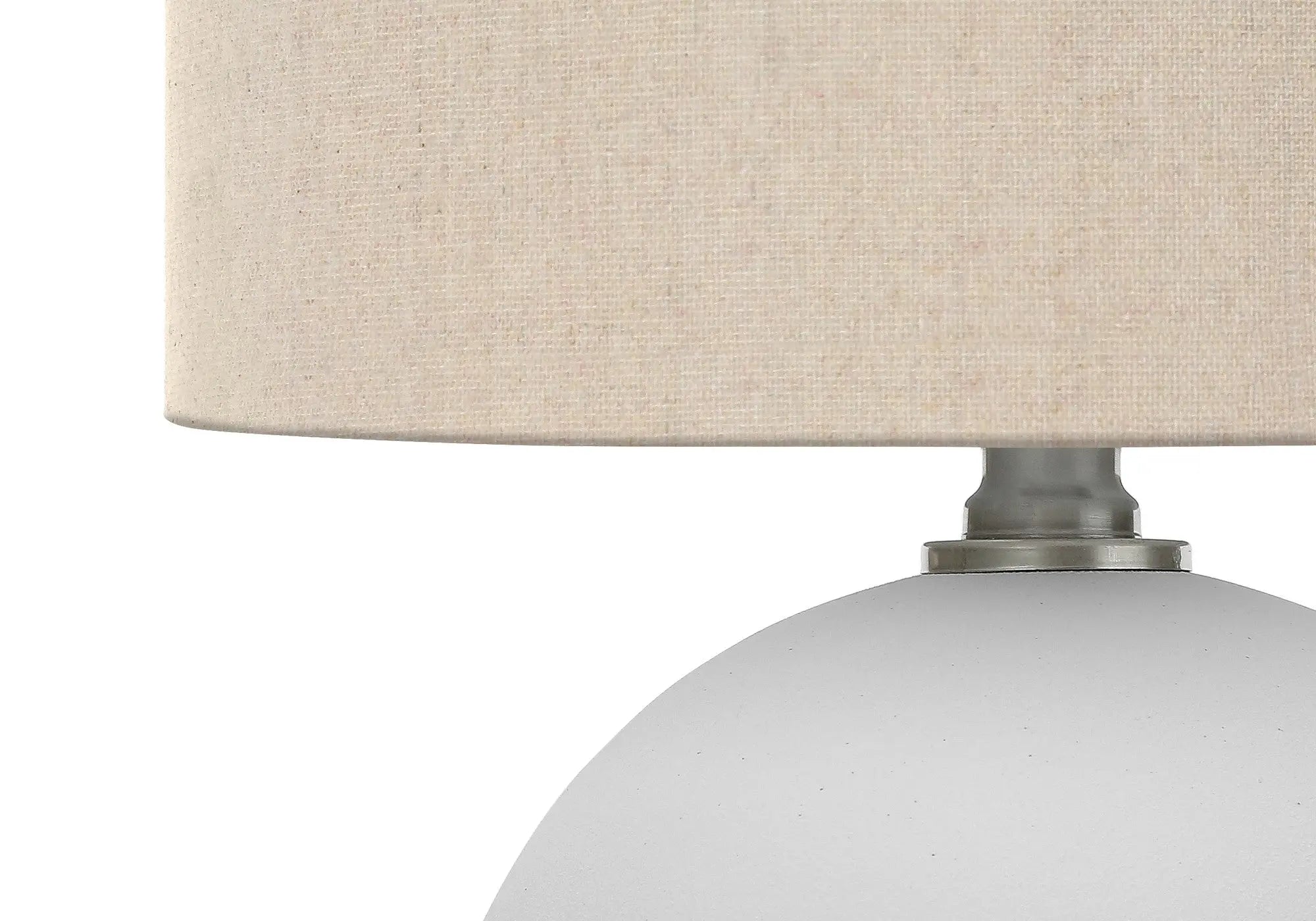 16" Cream Ceramic Round Table Lamp With Cream Drum Shade Homeroots Lighting