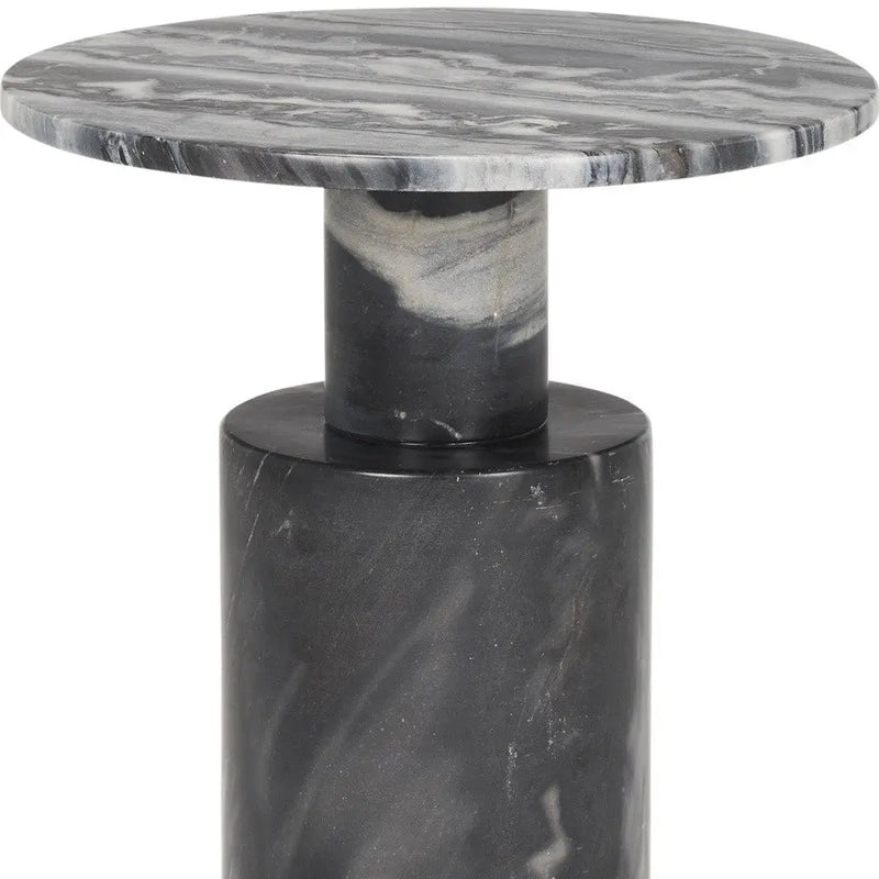 16" Gray Stone and Wood Tray Table Homeroots Living Room