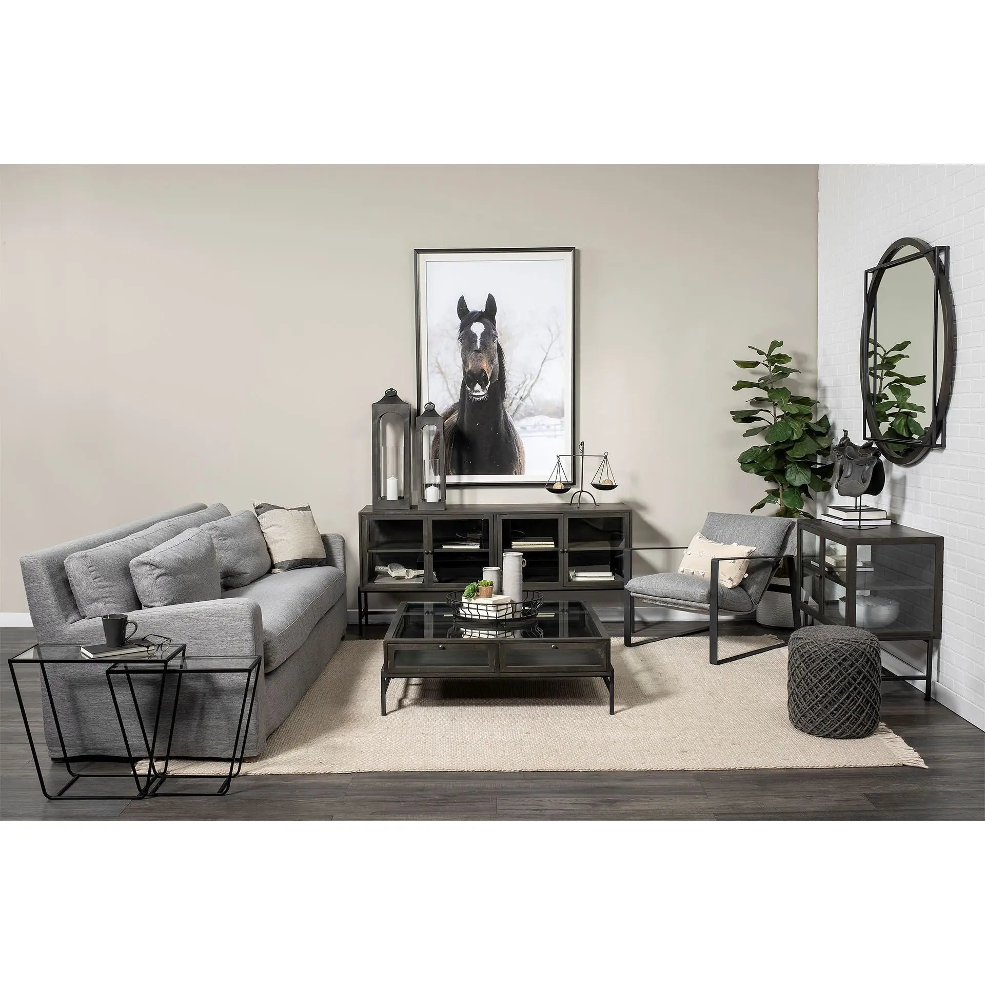 16" Gray Upholstery Cylinder Abstract Pouf Ottoman - GreatEagleInc