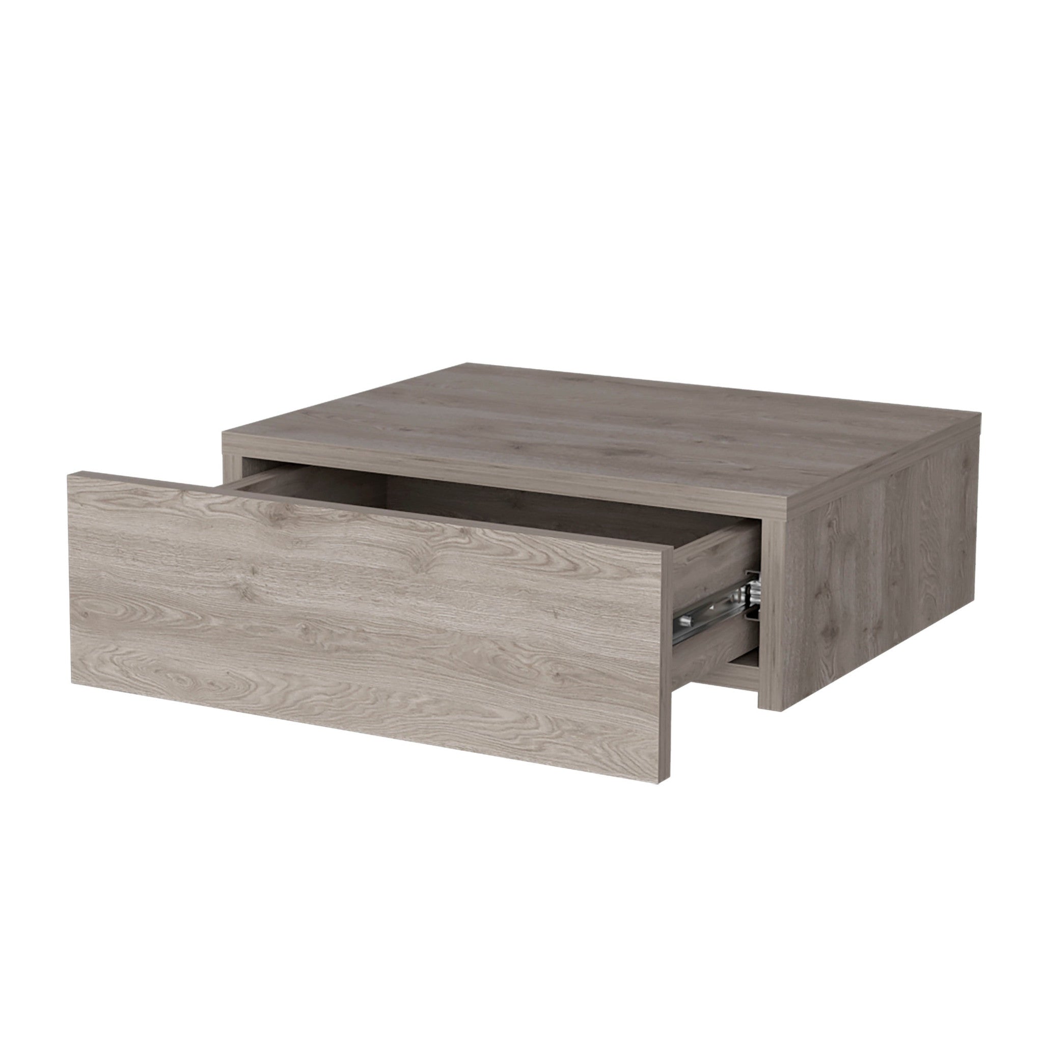 5" Gray Wood One Drawer Floating Nightstand - GreatEagleInc