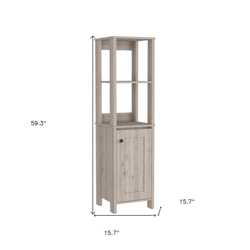 16" Light Gray Wood Freestanding Single Door Bathroom Vanity Homeroots Bed & Bath
