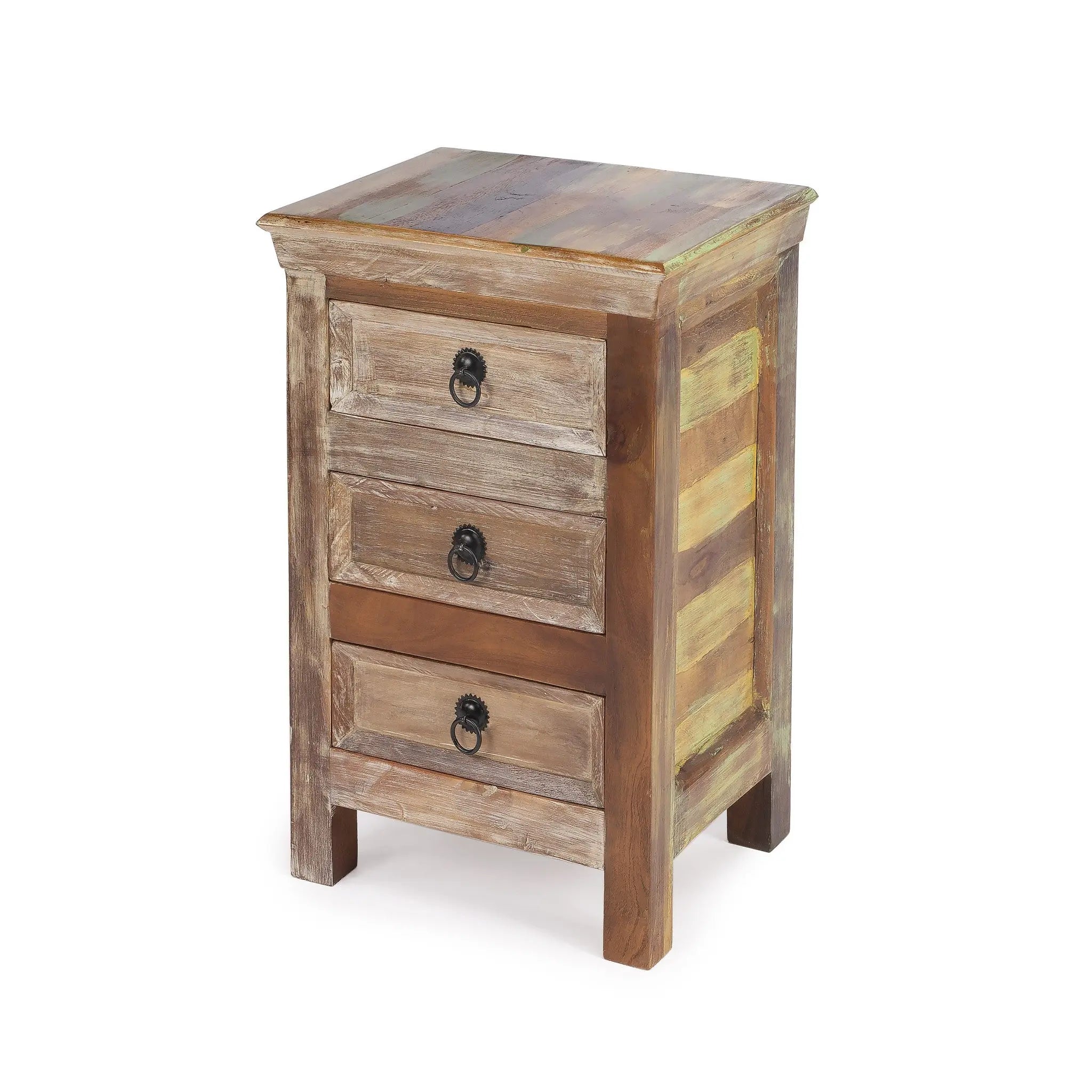 16" Modern Rustic Three Drawer Accent Chest Homeroots Bed & Bath