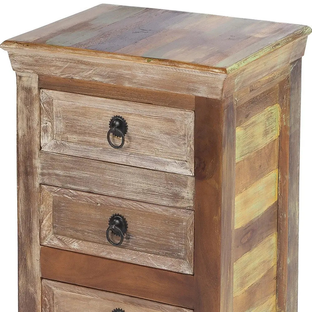 16" Modern Rustic Three Drawer Accent Chest Homeroots Bed & Bath