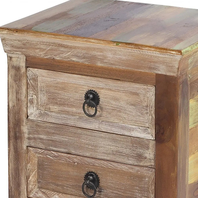 16" Modern Rustic Three Drawer Accent Chest Homeroots Bed & Bath