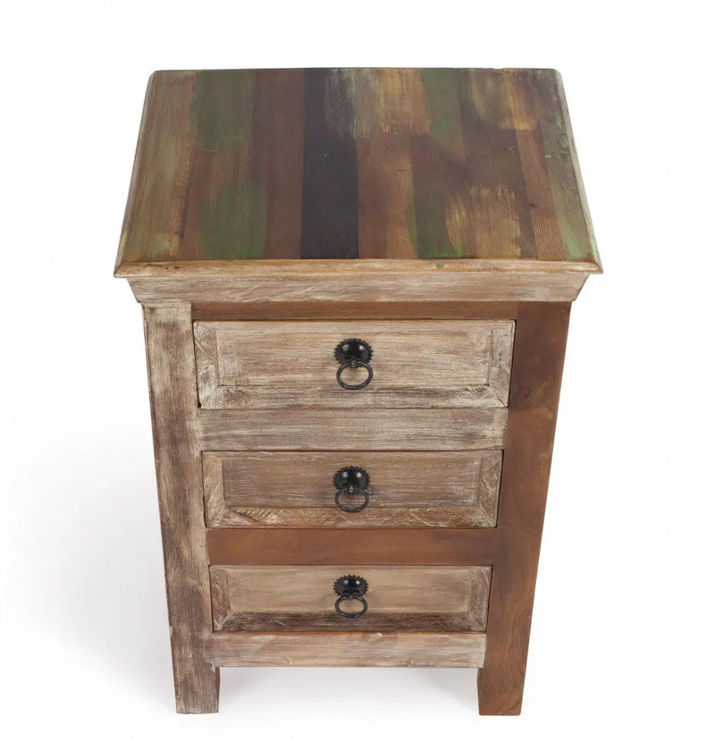 16" Modern Rustic Three Drawer Accent Chest Homeroots Bed & Bath
